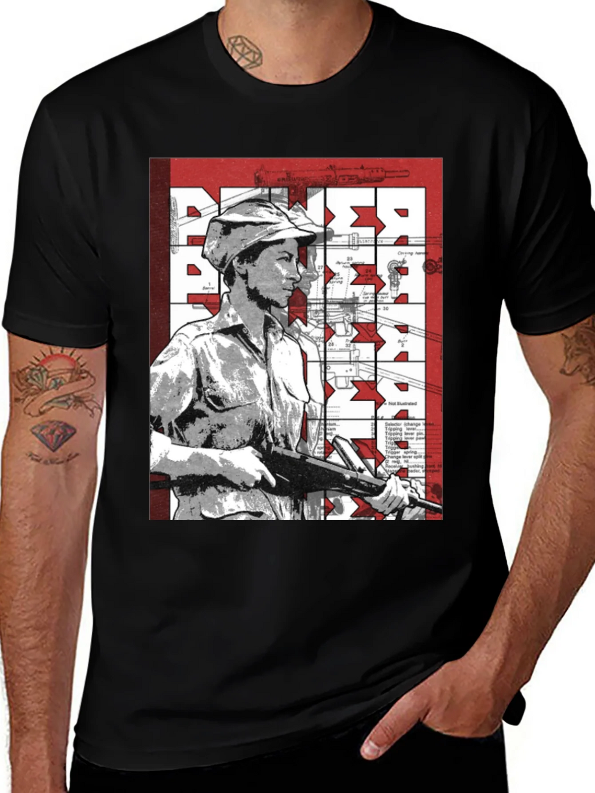 Retro Graphic Tee - Military Style product image 1