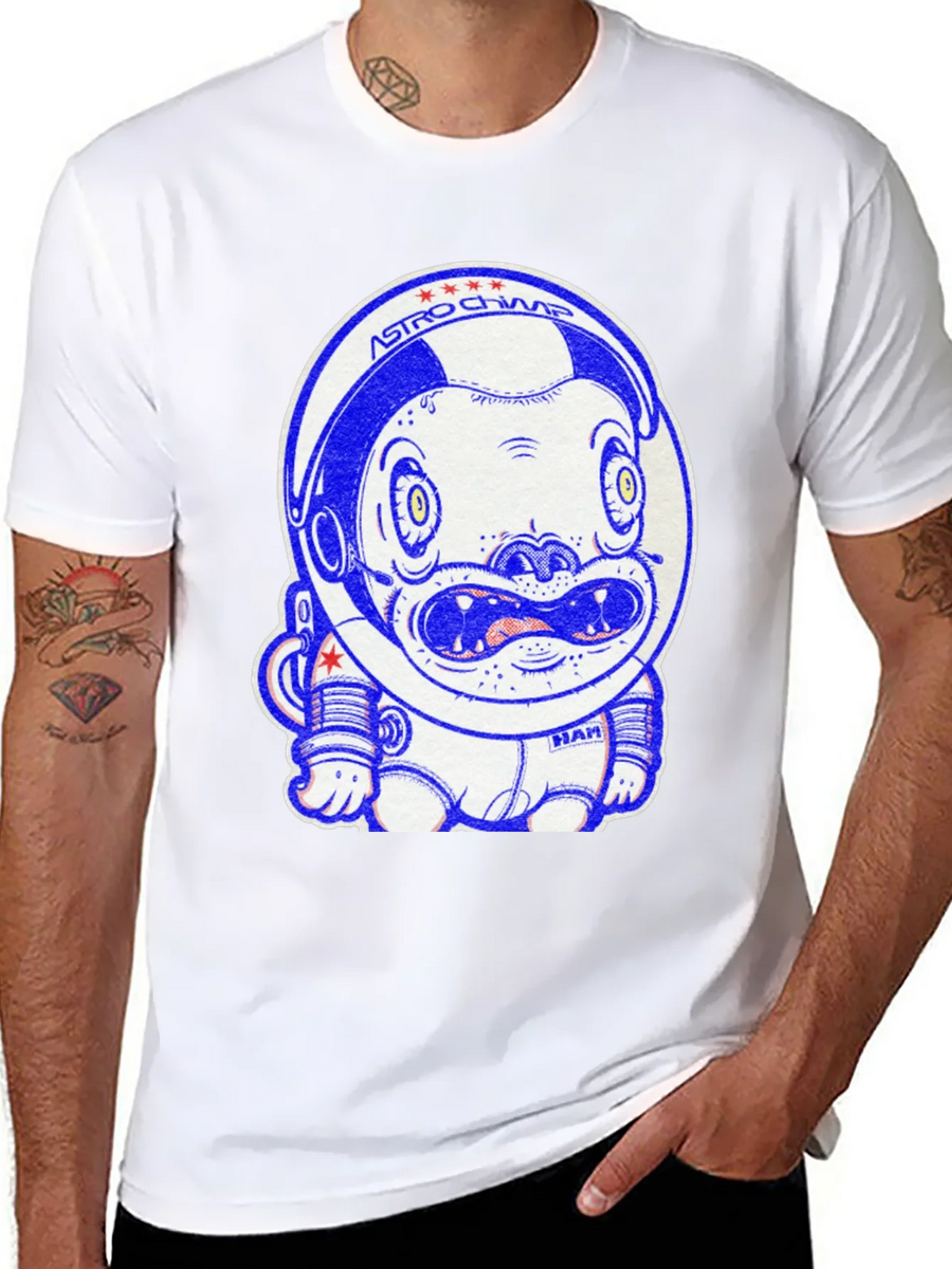 Astro Chimp Graphic Tee - Space Monkey Design product image 3