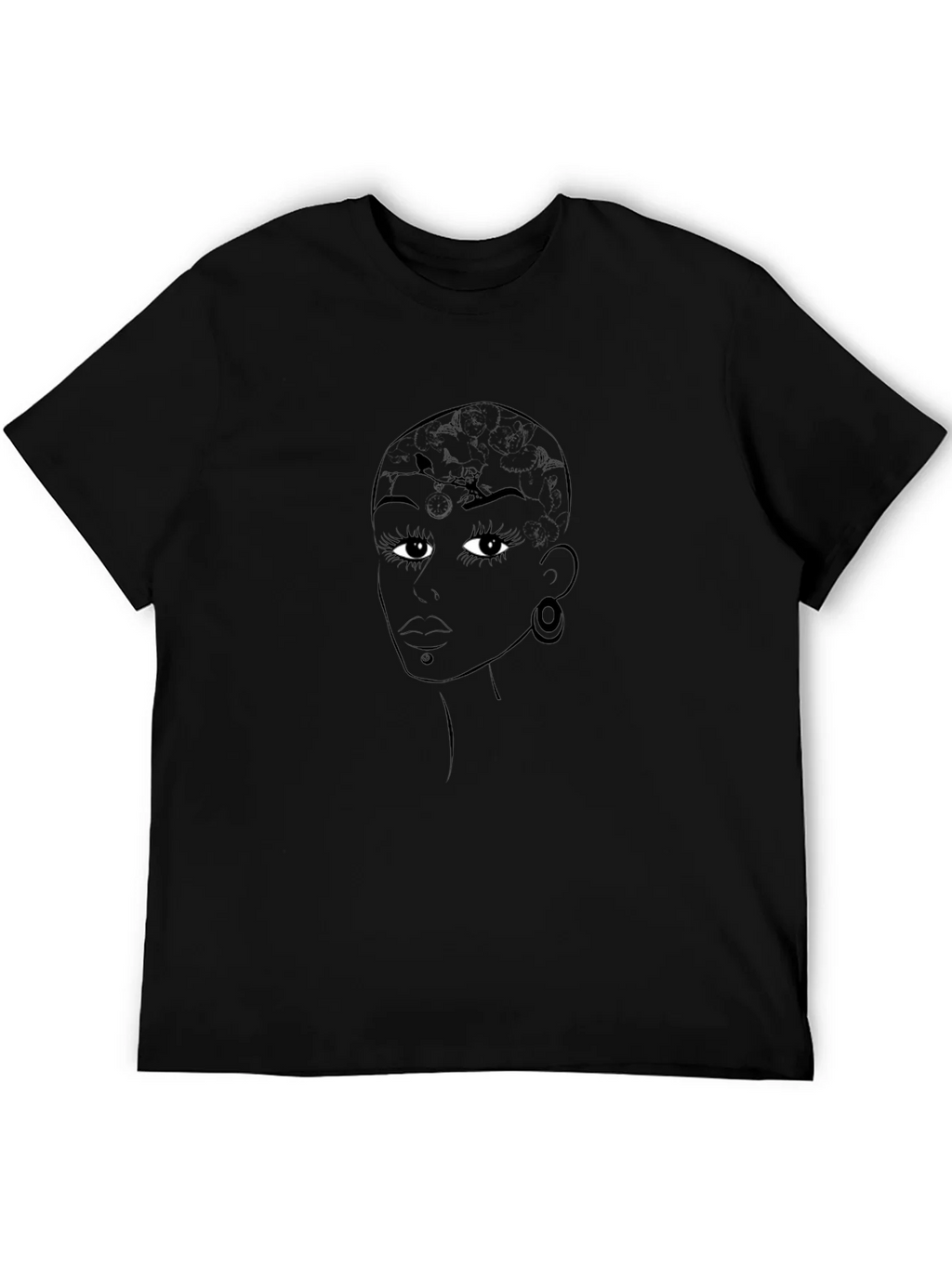 Unique Womens Graphic Tee - Black product image 5