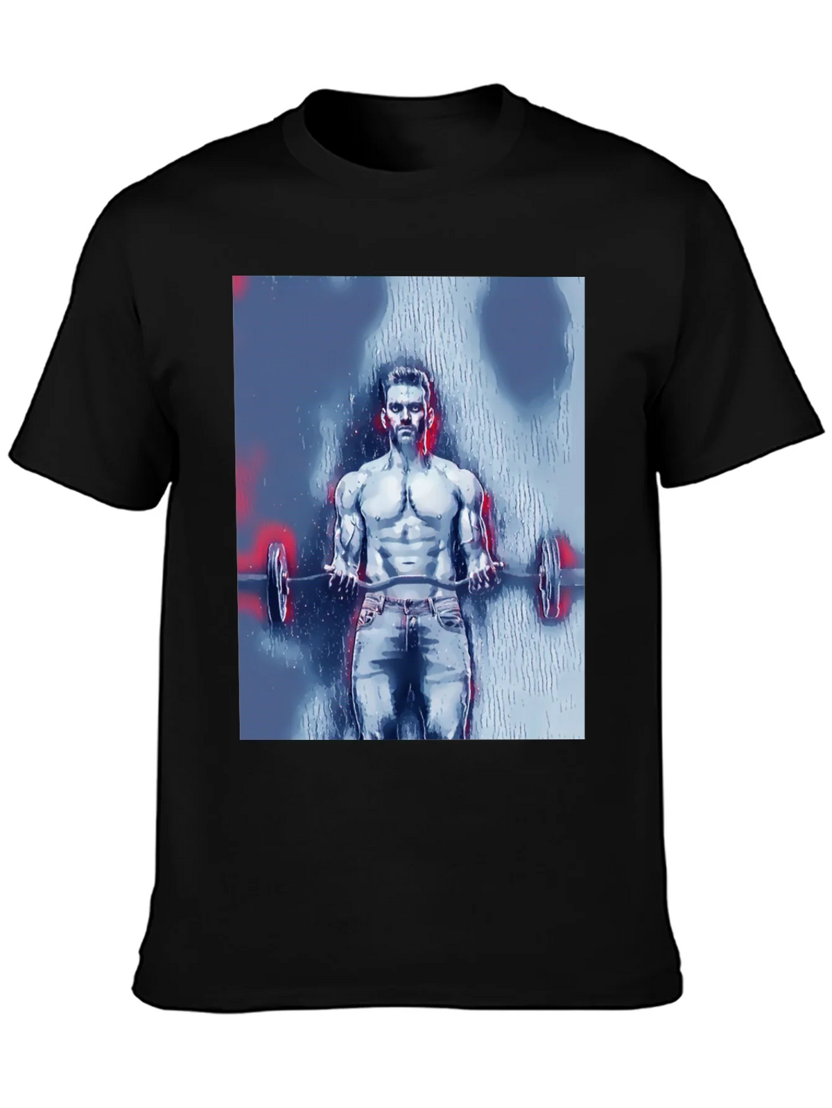 Mens Bodybuilder Graphic Tee - Black product image 3