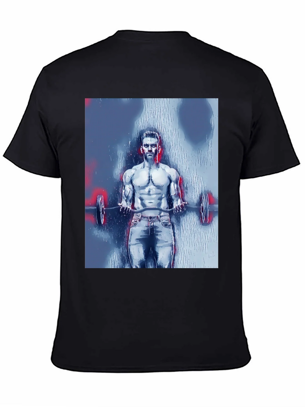 Mens Bodybuilder Graphic Tee - Black product image 4