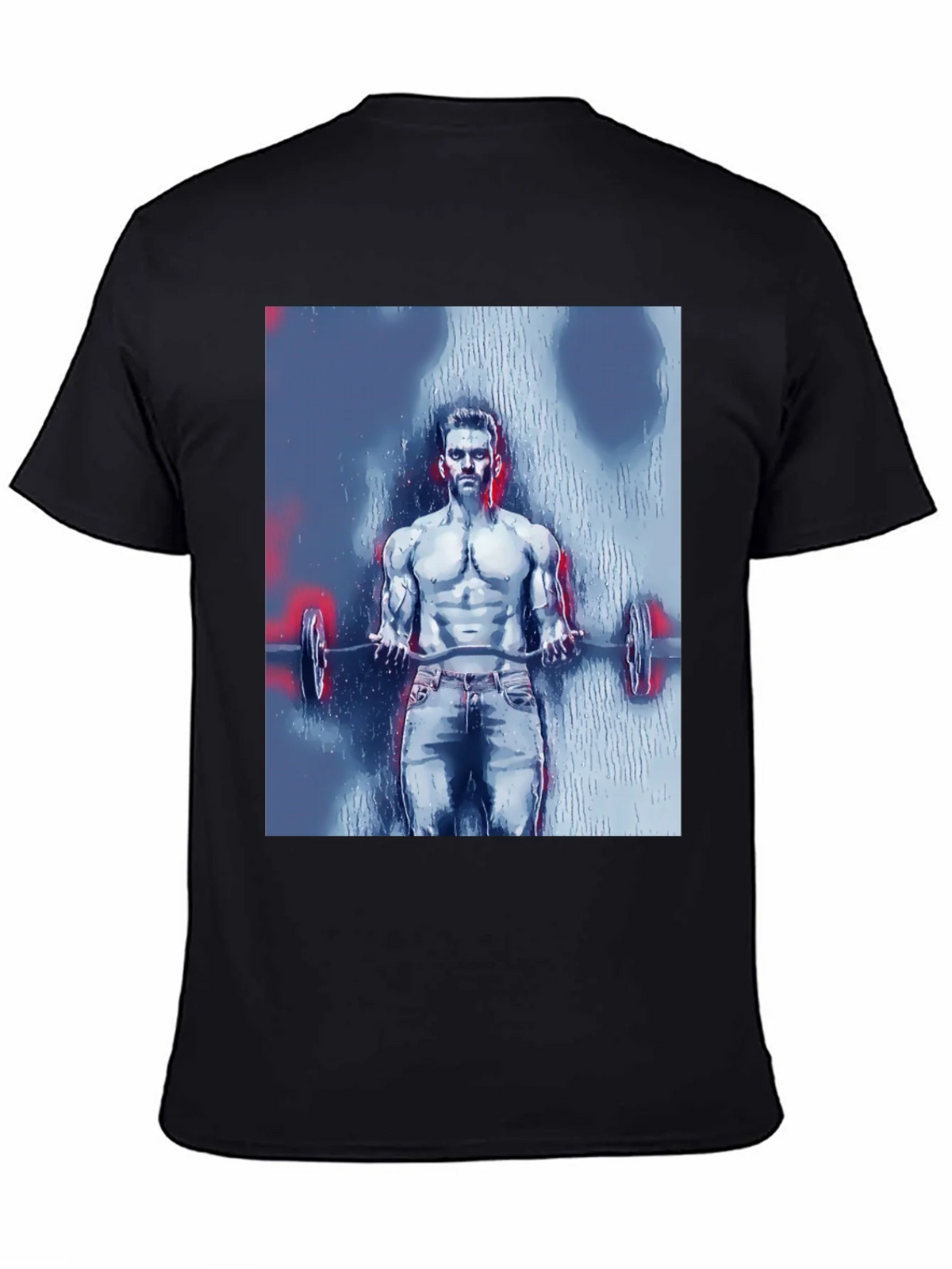 Mens Bodybuilder Graphic Tee - Black product image 4