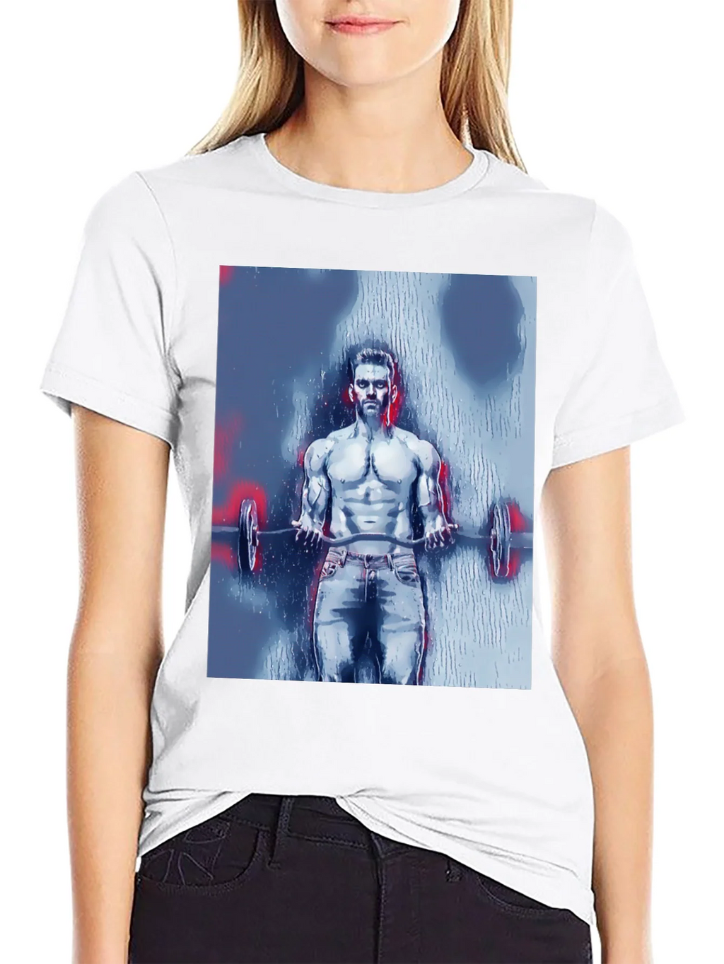 Mens Bodybuilder Graphic Tee - Black product image 8