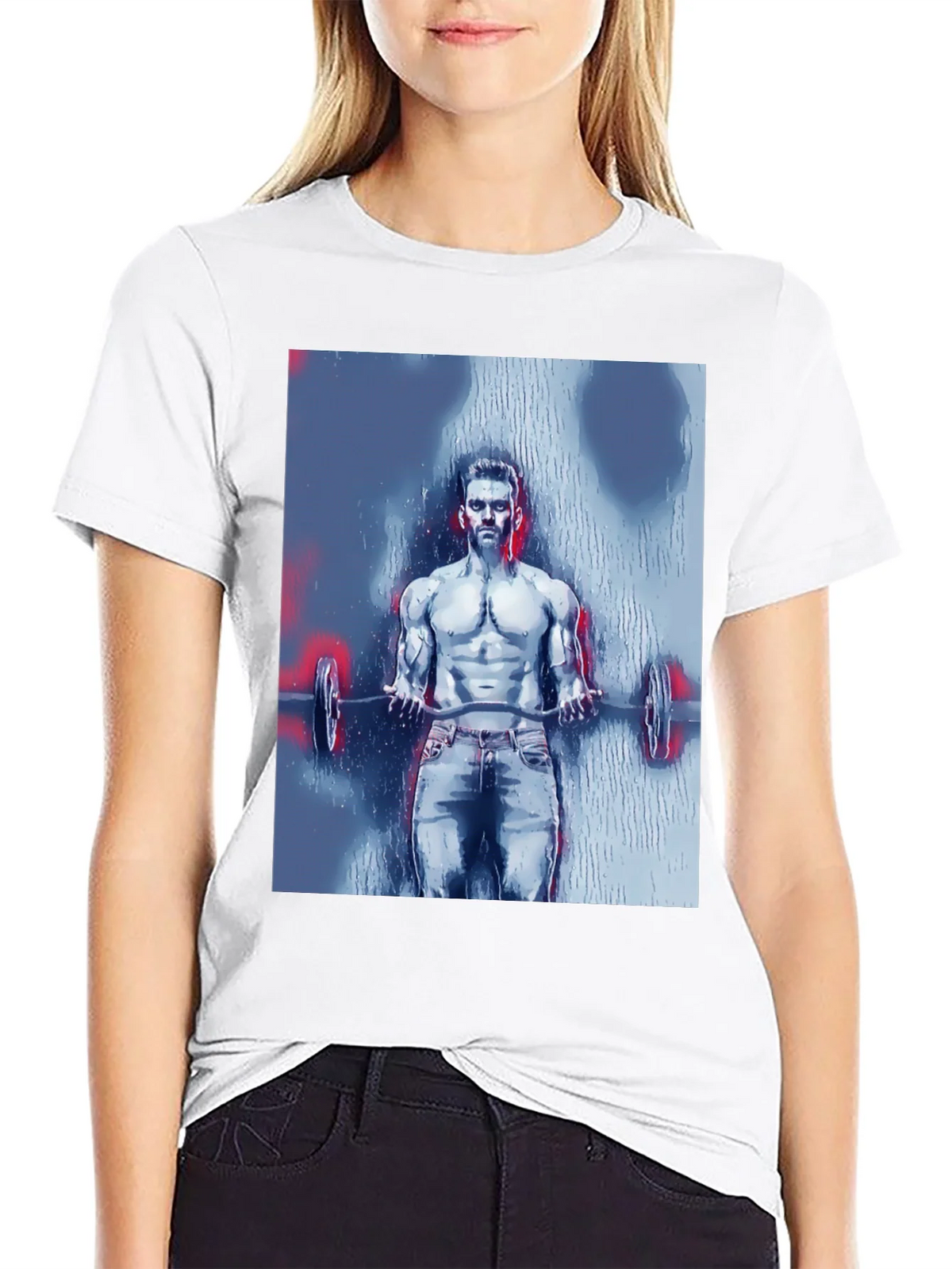 Mens Bodybuilder Graphic Tee - Black product image 8