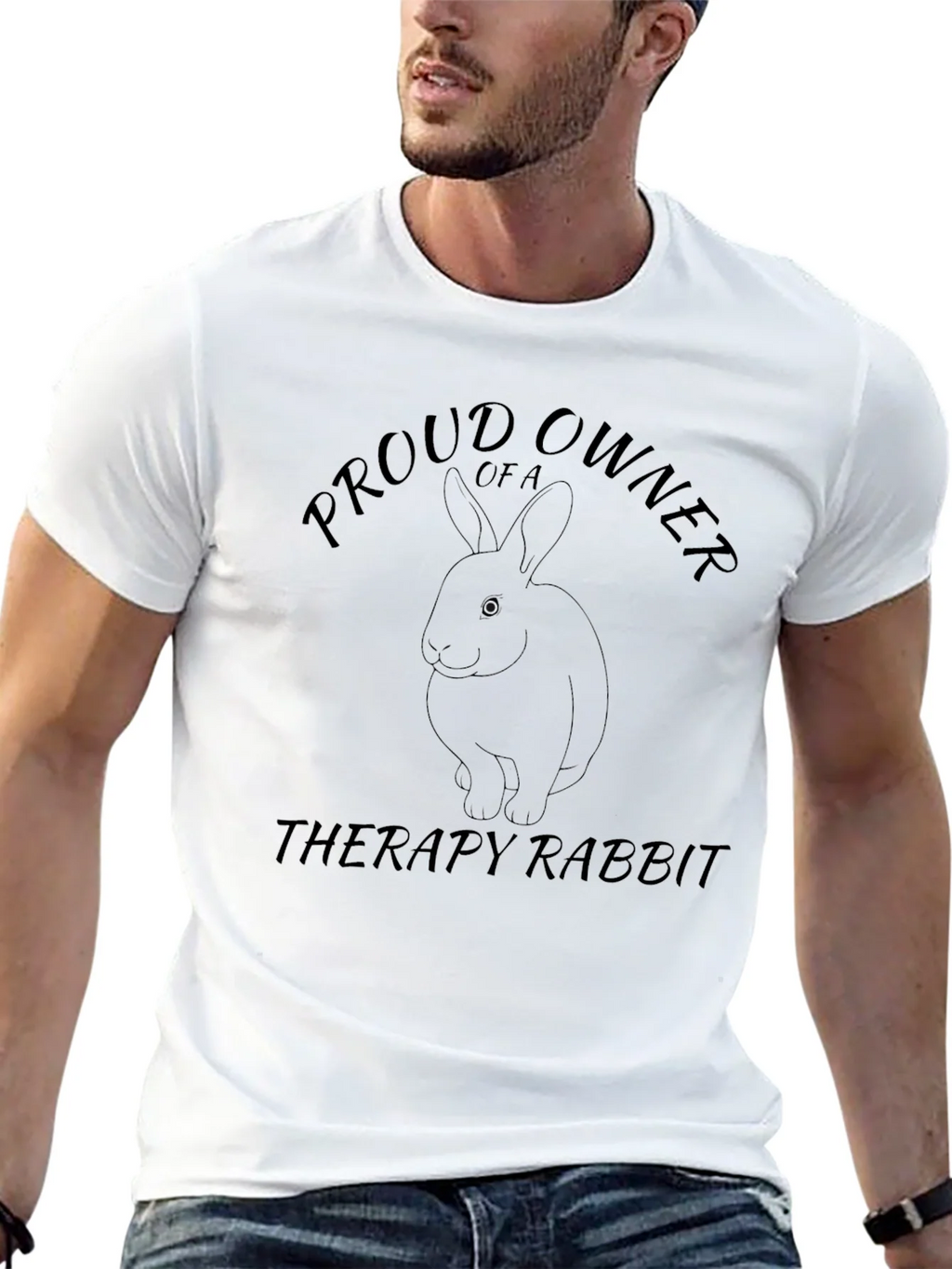 Proud Therapy Rabbit Owner T-Shirt product image 12