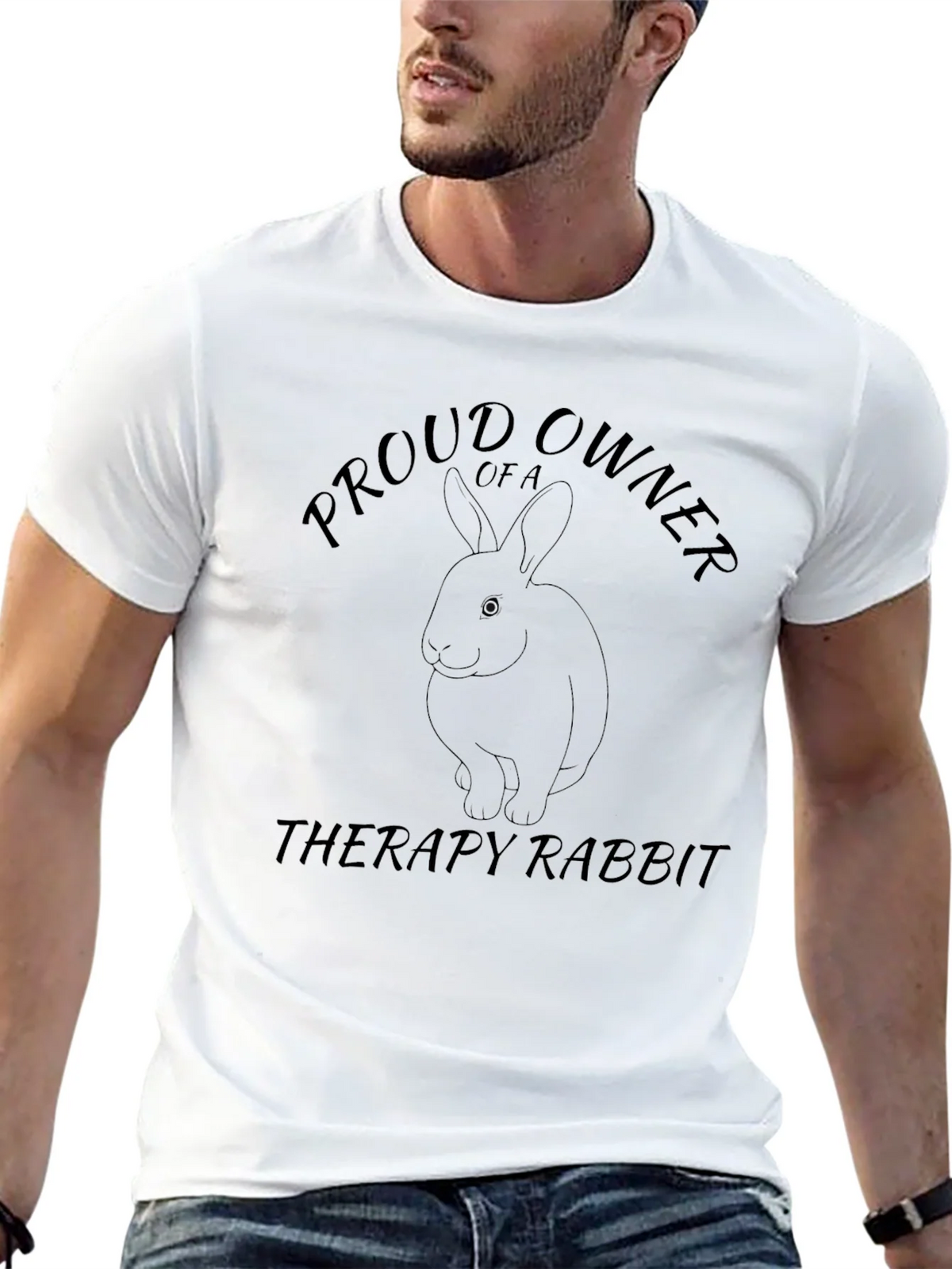 Proud Therapy Rabbit Owner T-Shirt product image 12