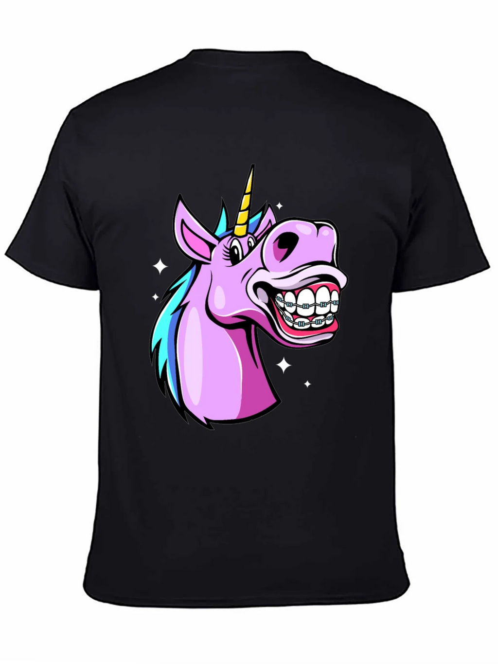 Unicorn Braces Graphic Tee - Funny Cartoon T-Shirt product image 4