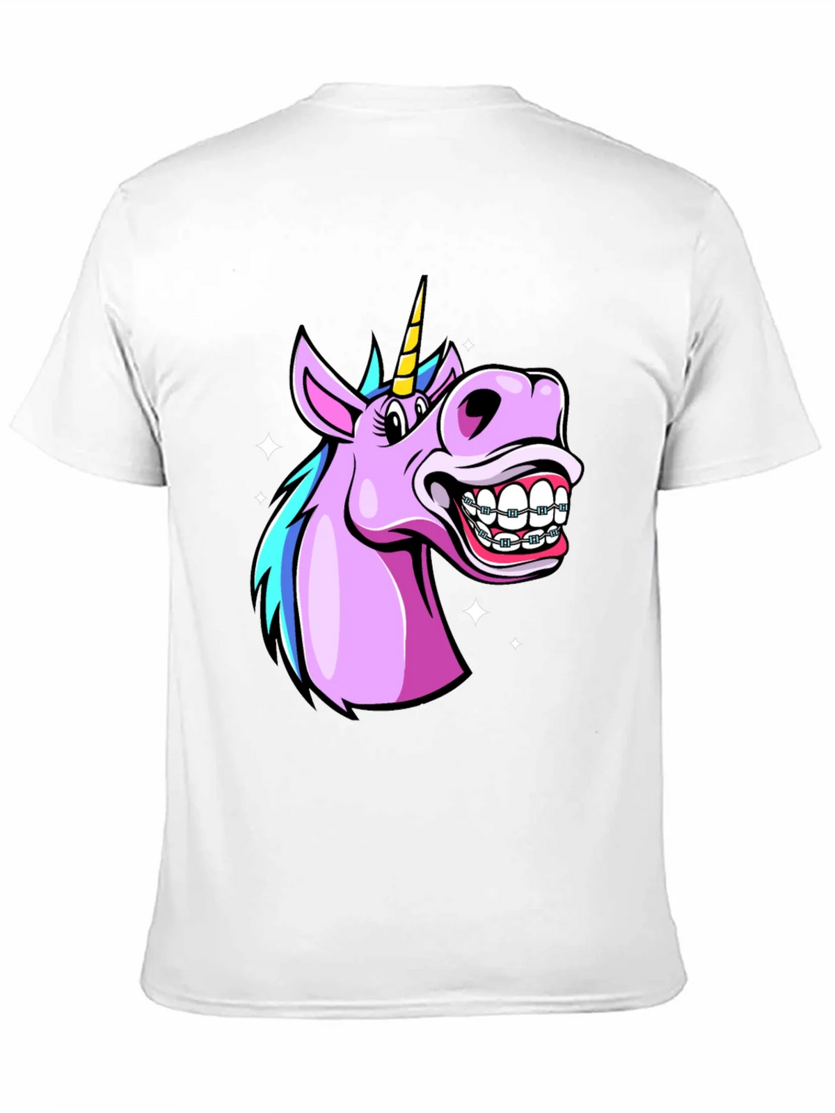 Unicorn Braces Graphic Tee - Funny Cartoon T-Shirt product image 10