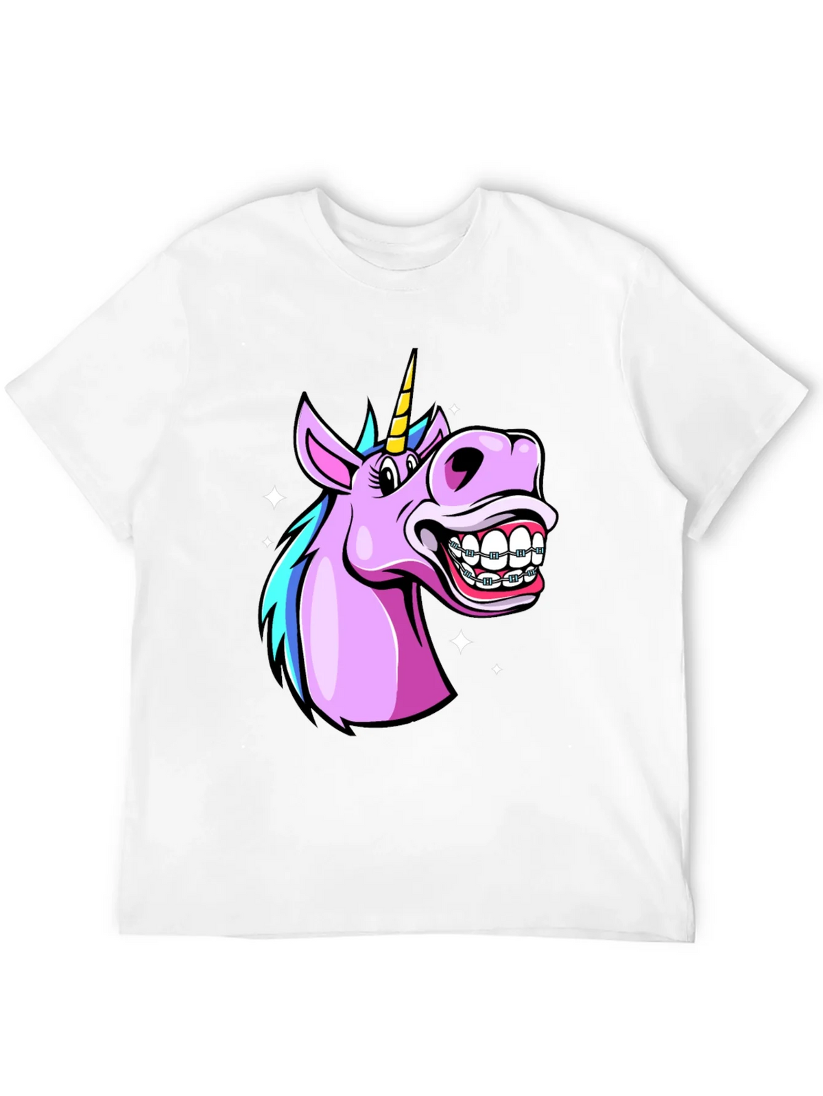 Unicorn Braces Graphic Tee - Funny Cartoon T-Shirt product image 11