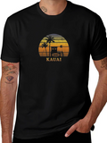 Kauai Sunset Graphic Tee - Tropical Vacation Shirt product image 1