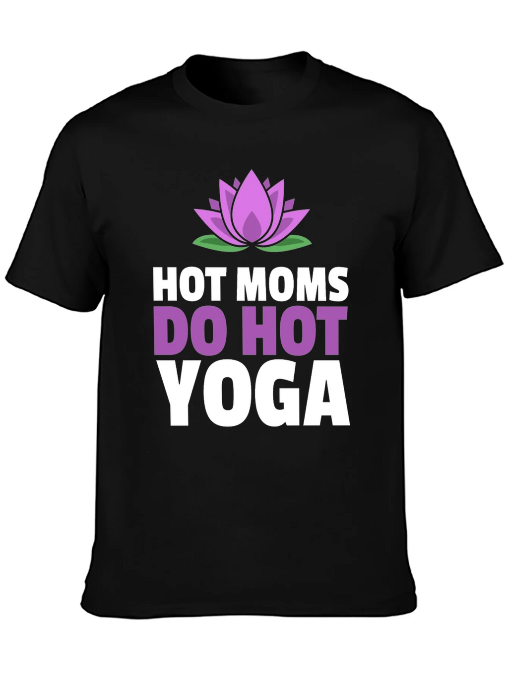 Hot Moms Do Yoga T-Shirt - Lotus Flower Design product image 3