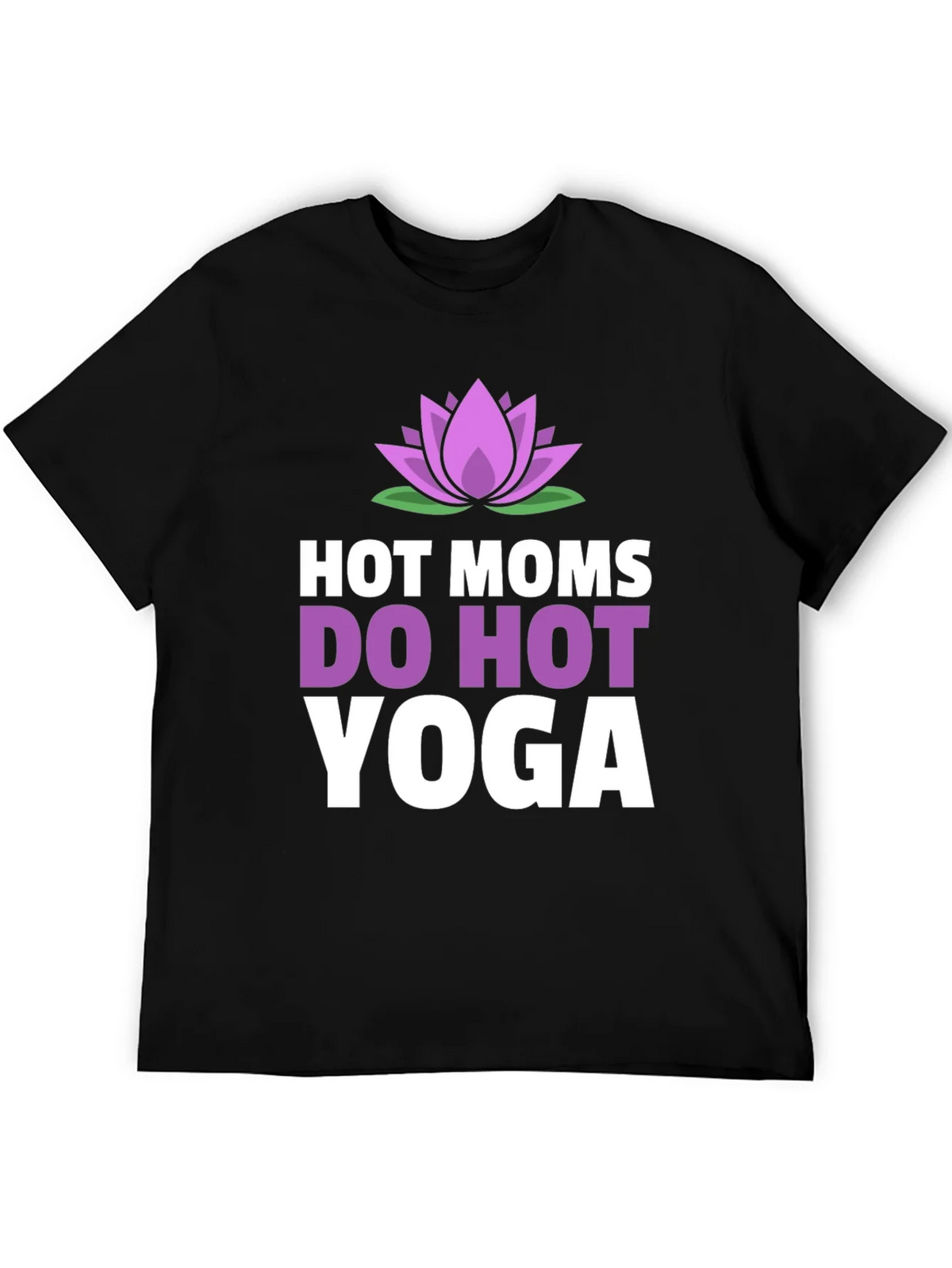 Hot Moms Do Yoga T-Shirt - Lotus Flower Design product image 4