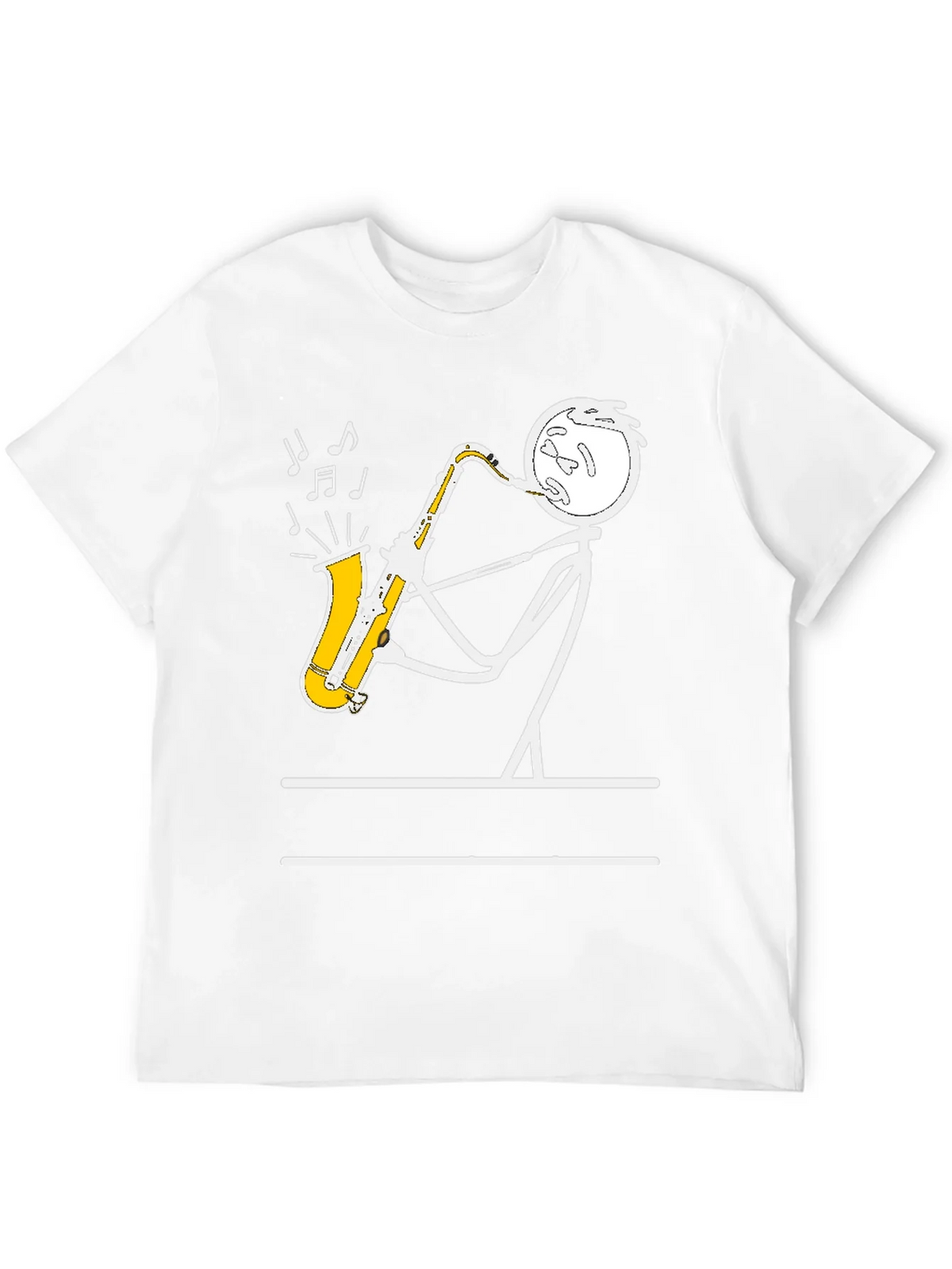 Saxophone Player Stick Figure Graphic Tee product image 11
