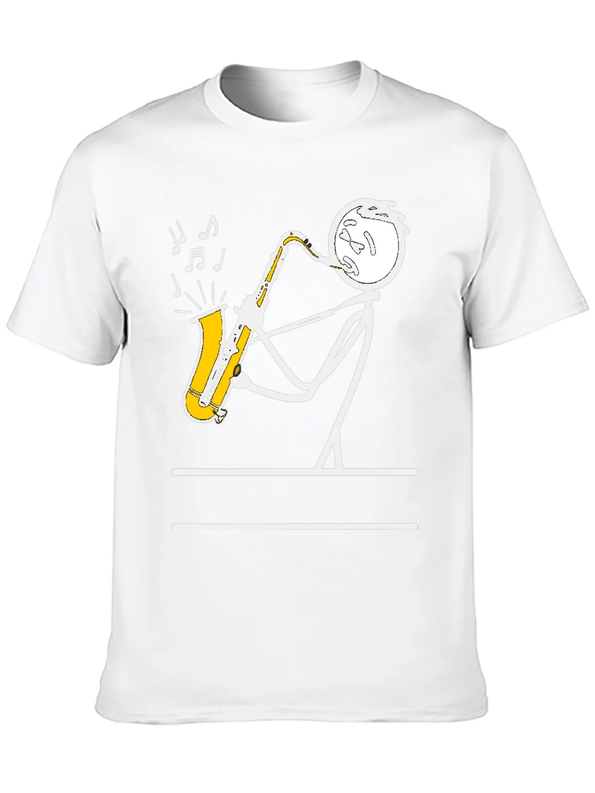 Saxophone Player Stick Figure Graphic Tee product image 9