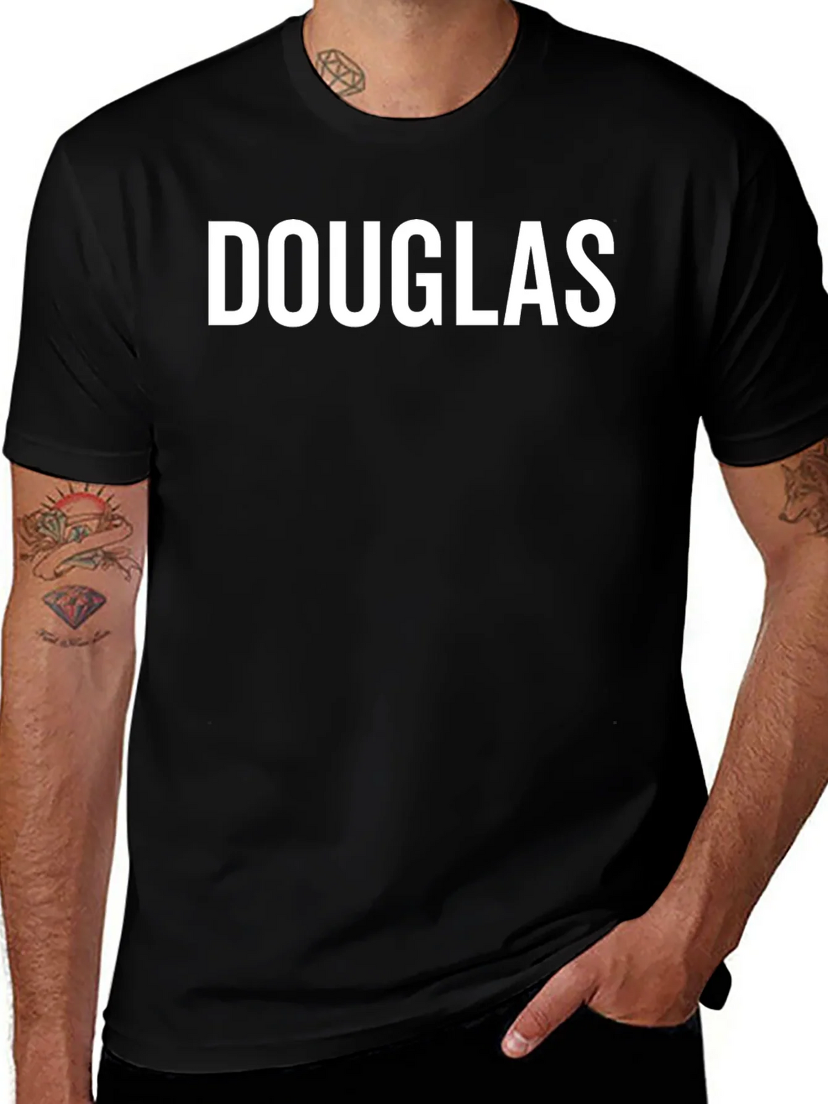 Douglas Black T-Shirt - Personalized Name Tee product image 1