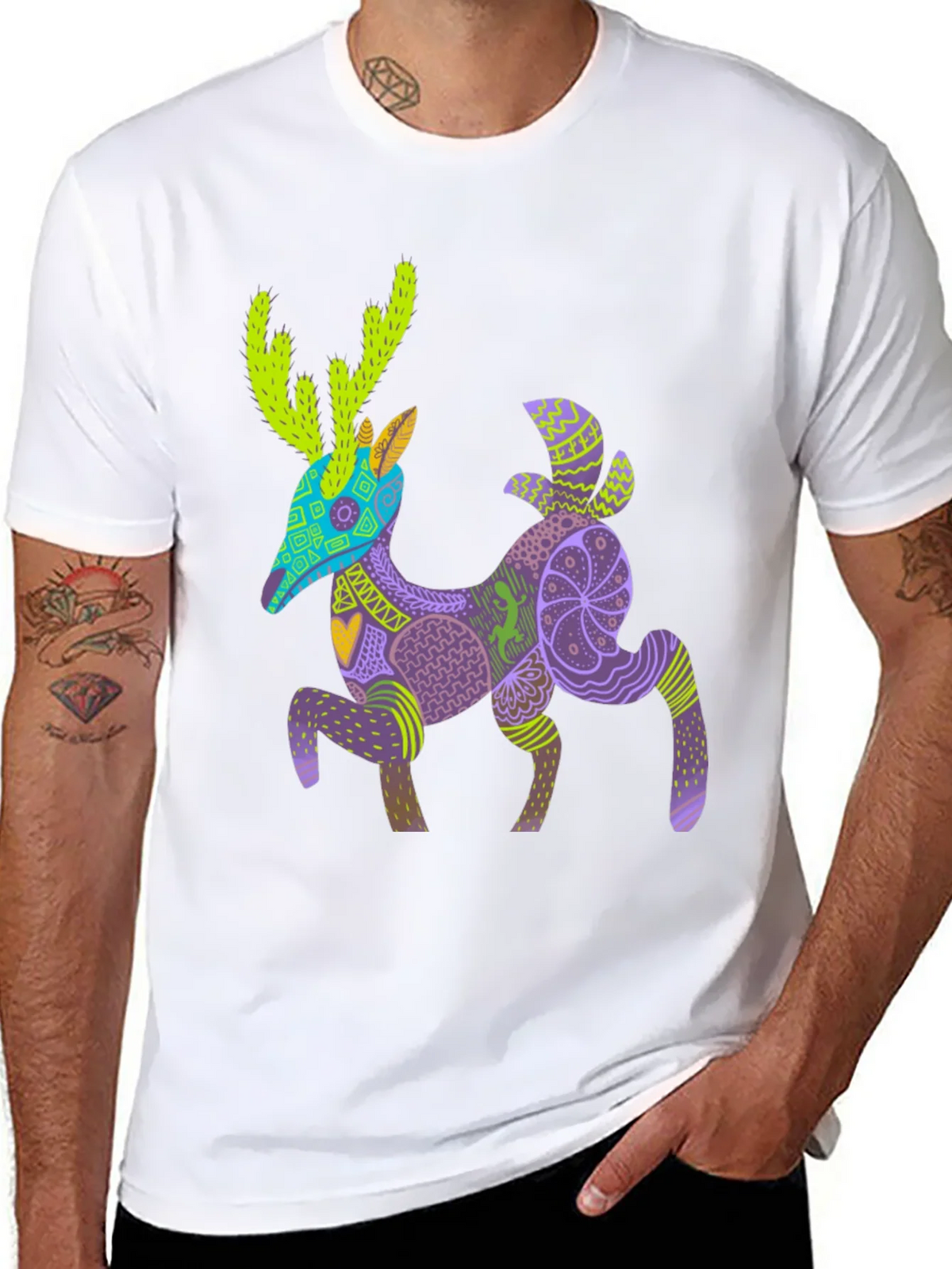 Alebrije Deer Graphic Tee - Unique Art Shirt product image 7