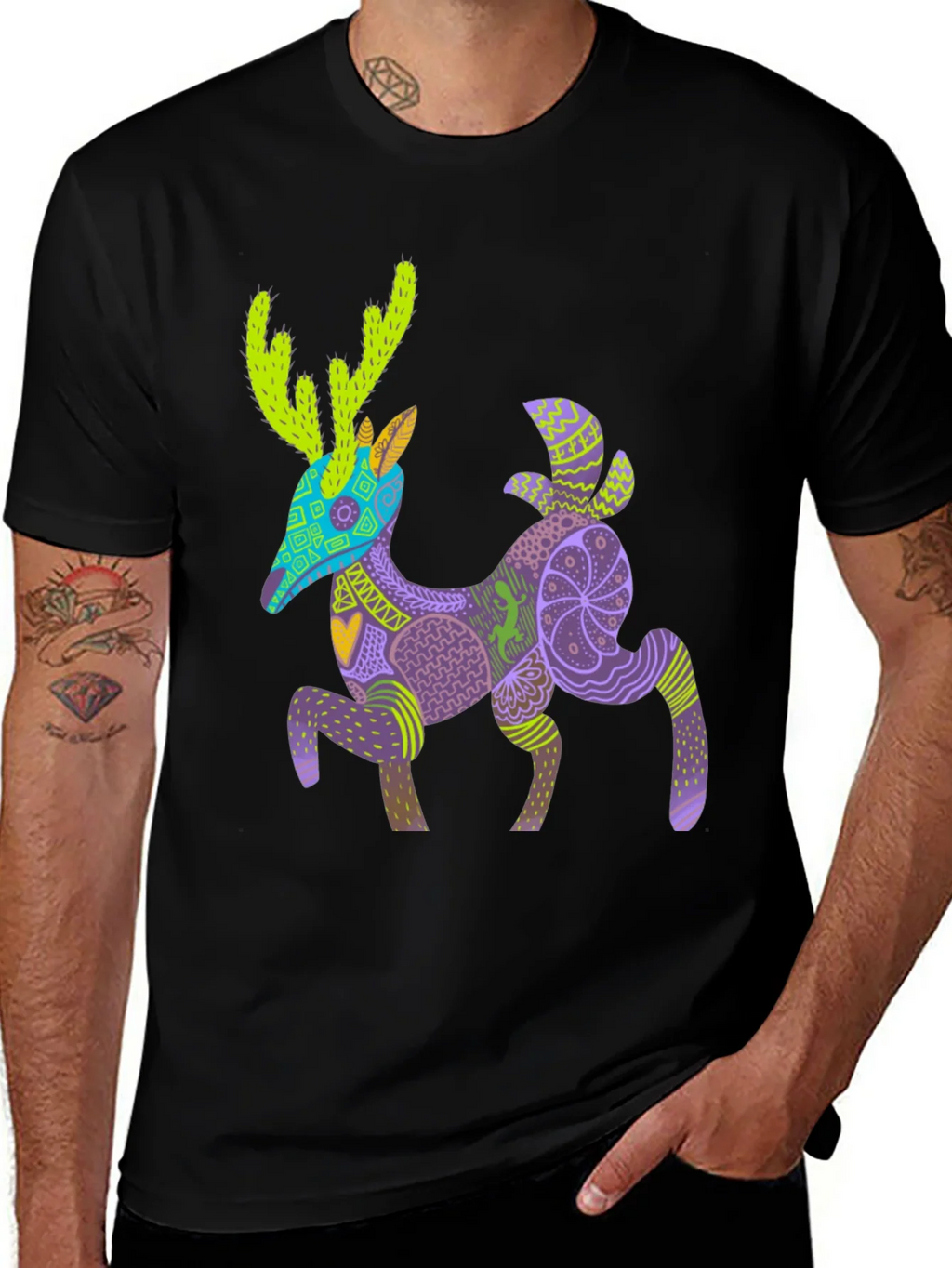 Alebrije Deer Graphic Tee - Unique Art Shirt product image 1
