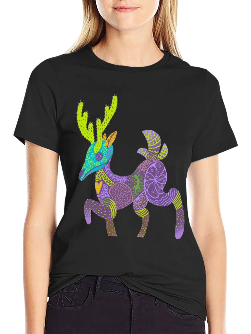 Alebrije Deer Graphic Tee - Unique Art Shirt product image 2