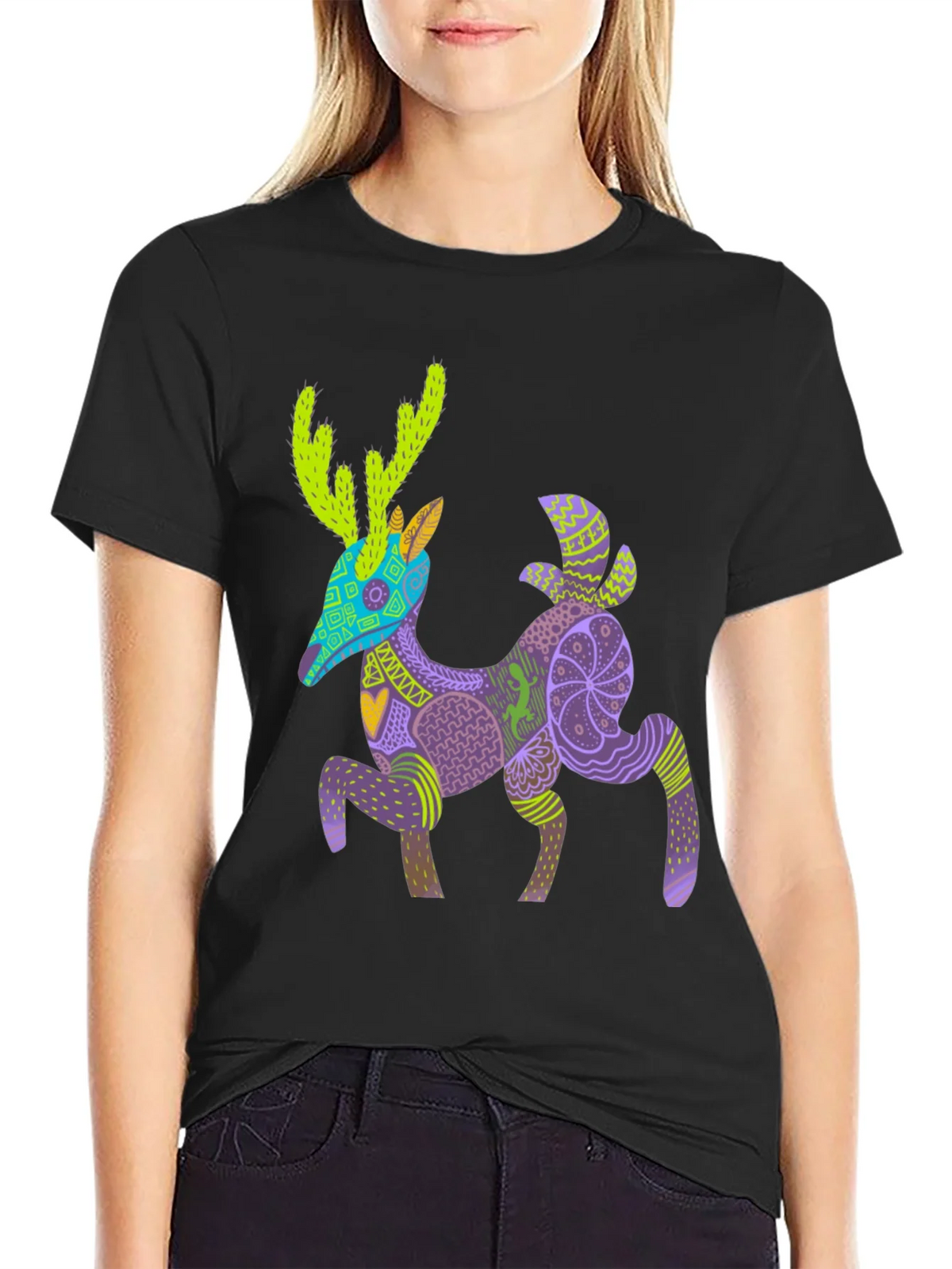 Alebrije Deer Graphic Tee - Unique Art Shirt product image 2
