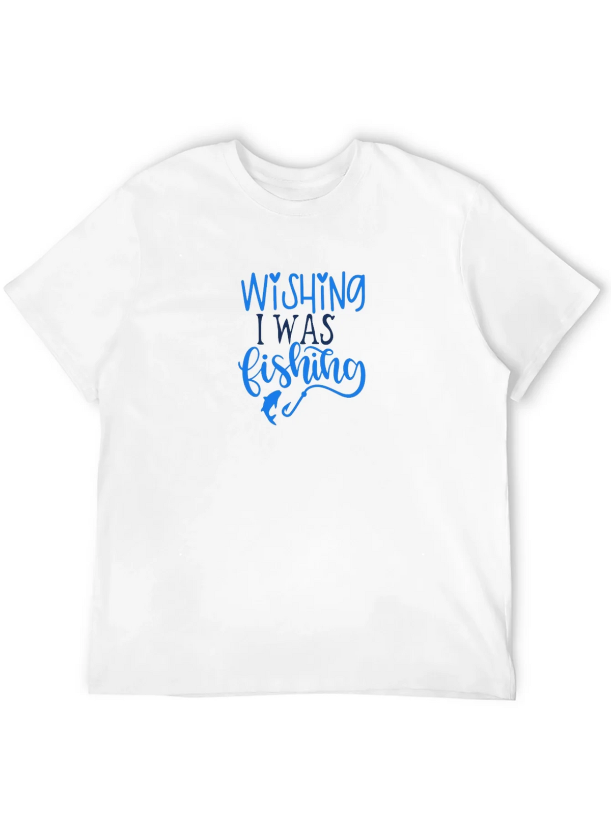 Wishing I Was Fishing T-Shirt - Black product image 3