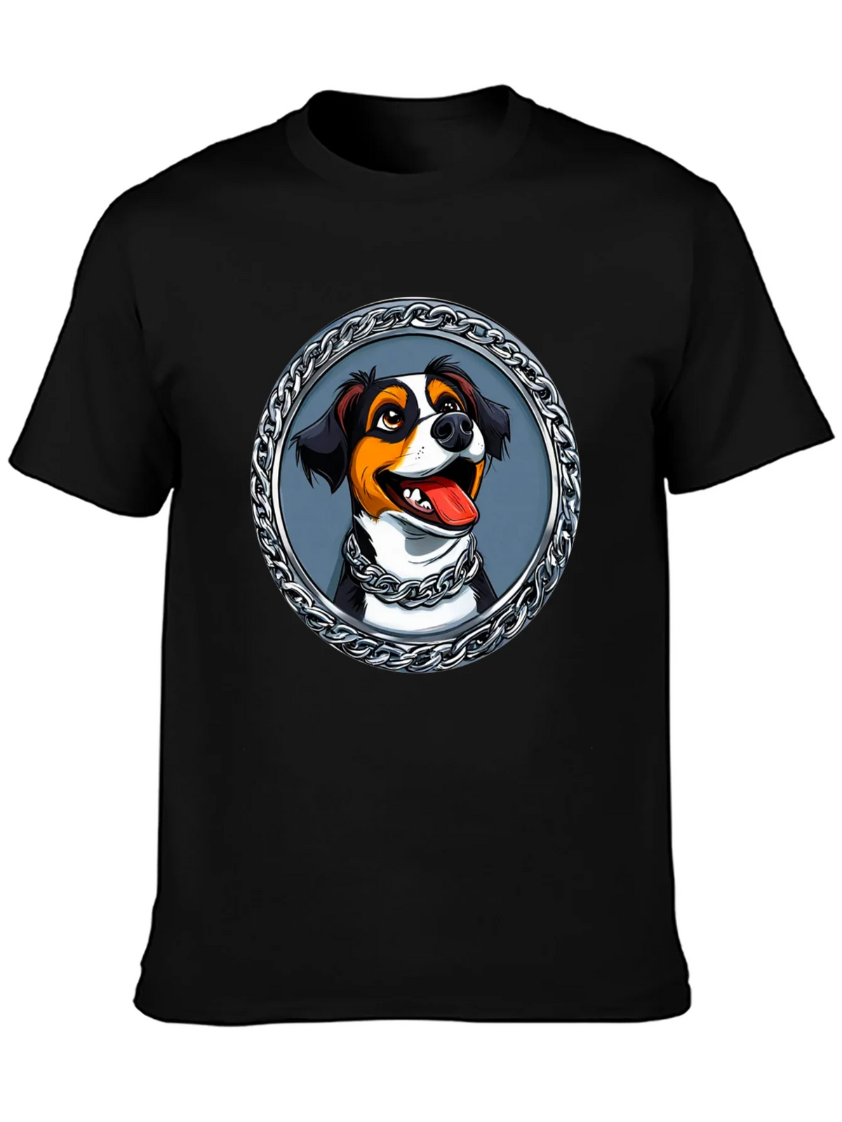 Dog Portrait T-Shirt - Chain Frame Design product image 3