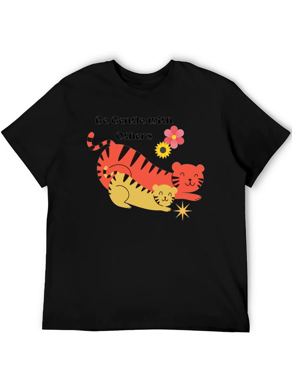 Gentle Tigers Graphic Tee - Soft Black Shirt product image 2