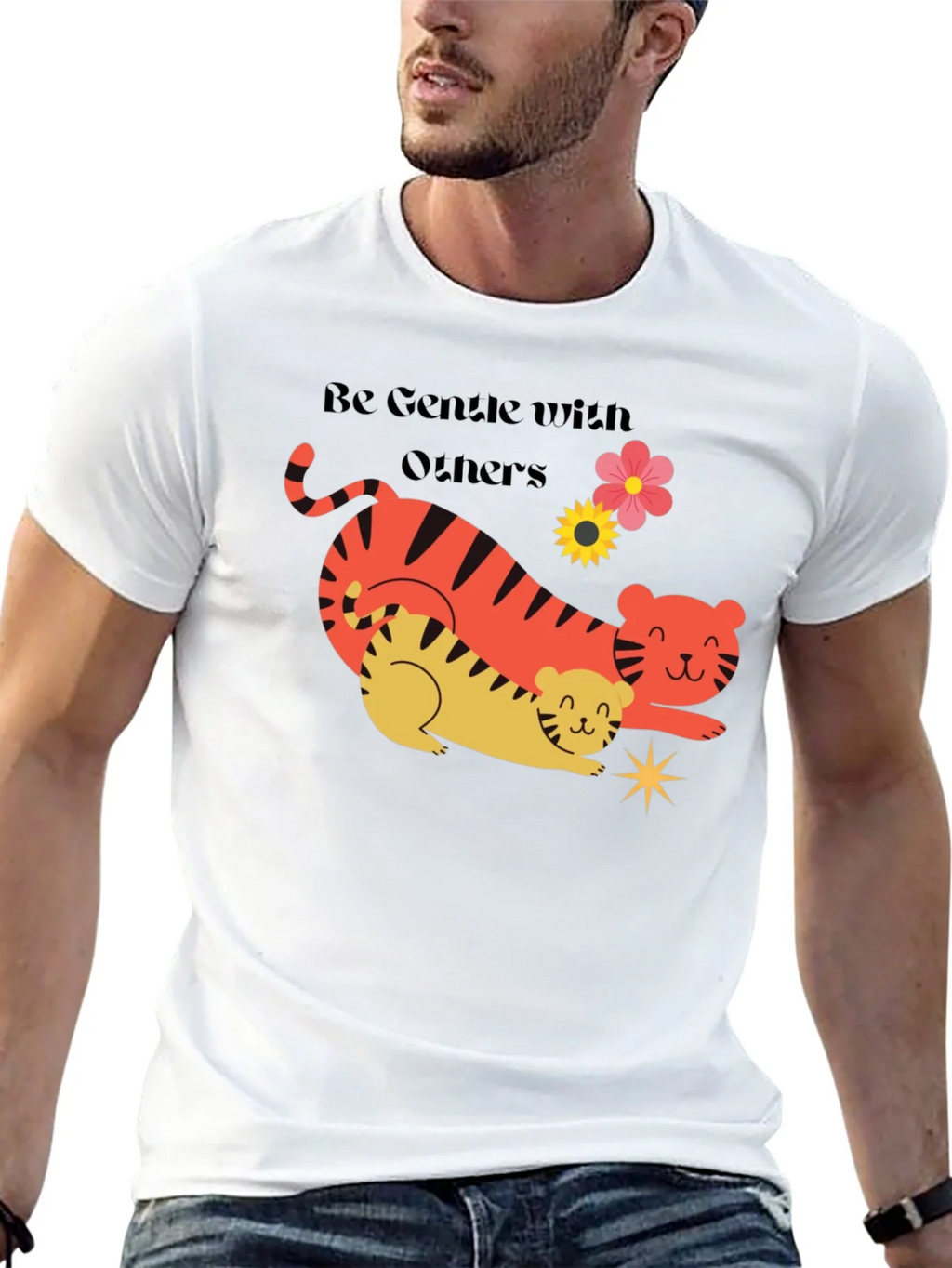 Gentle Tigers Graphic Tee - Soft Black Shirt product image 5