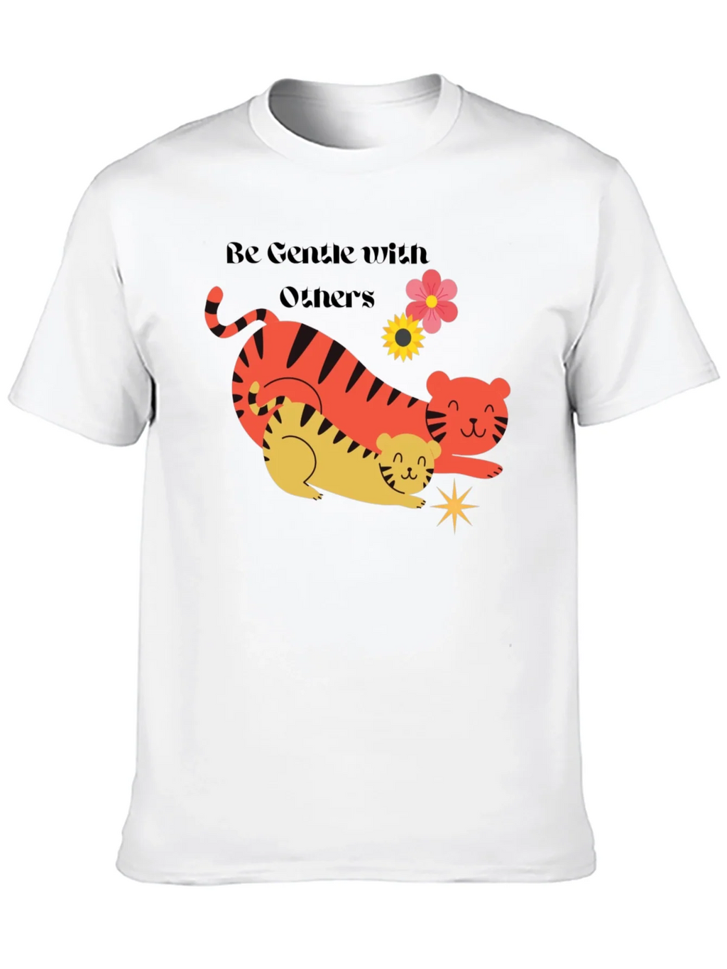 Gentle Tigers Graphic Tee - Soft Black Shirt product image 4