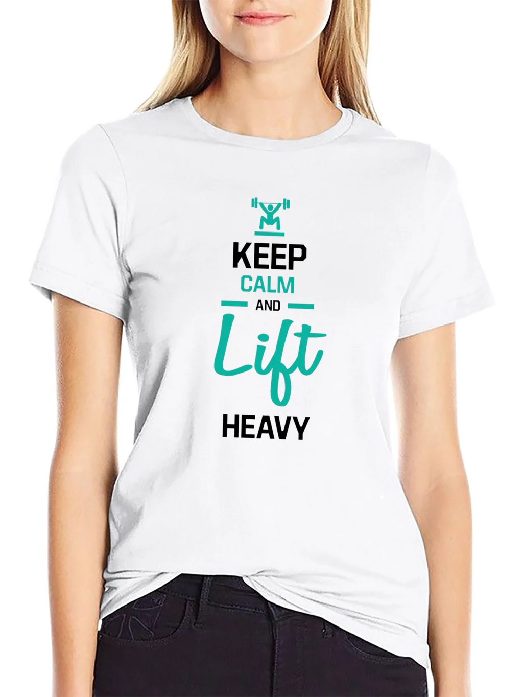 Keep Calm and Lift Heavy Graphic T-Shirt product image 7