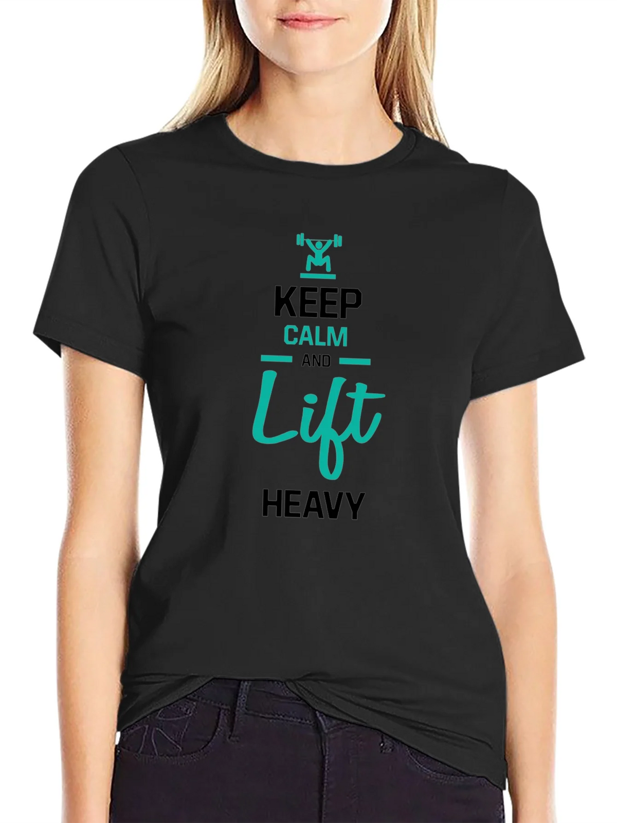 Keep Calm and Lift Heavy Graphic T-Shirt product image 2