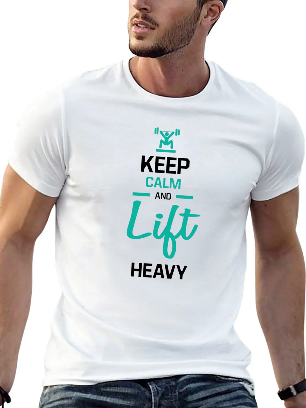 Keep Calm and Lift Heavy Graphic T-Shirt product image 11