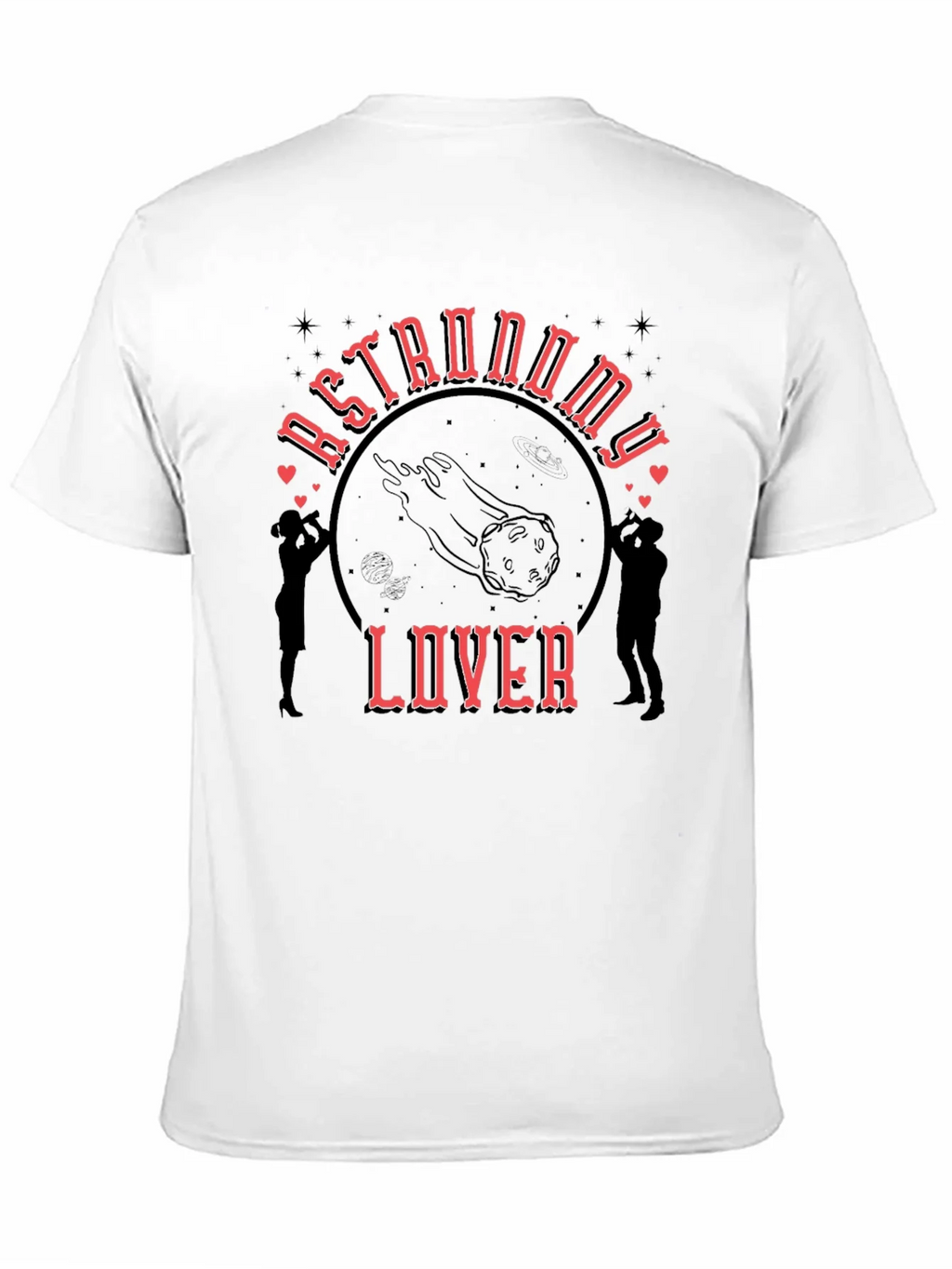 Astronomy Lover Graphic Tee - Black Cotton T-Shirt product image 5