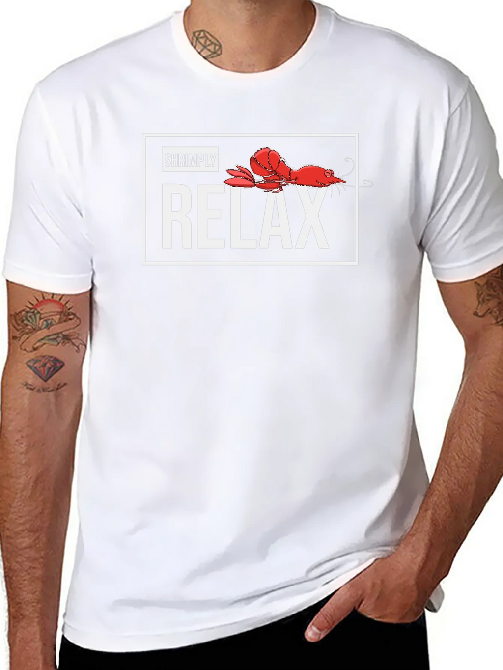 Shrimply Relax T-Shirt - Funny Shrimp Graphic Tee product image 5