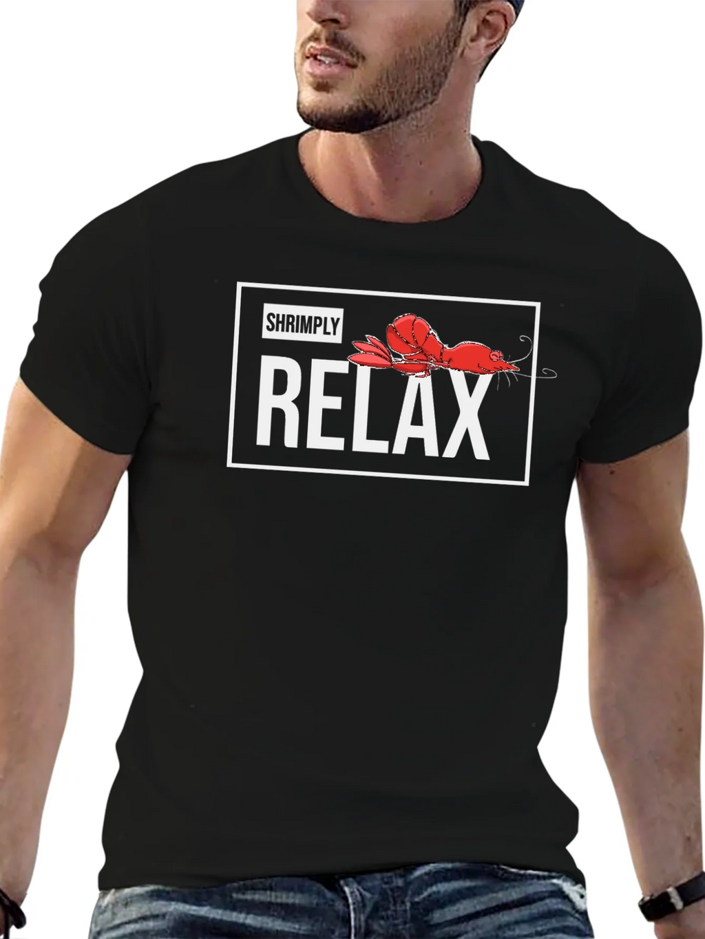 Shrimply Relax T-Shirt - Funny Shrimp Graphic Tee product image 4