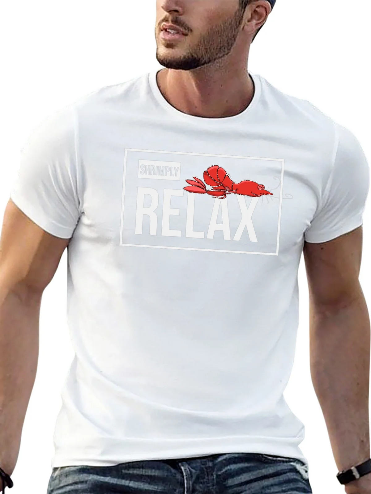 Shrimply Relax T-Shirt - Funny Shrimp Graphic Tee product image 10