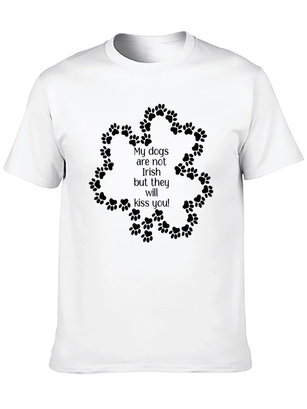 Irish Kiss Dog Paw T-Shirt - Black product image 9