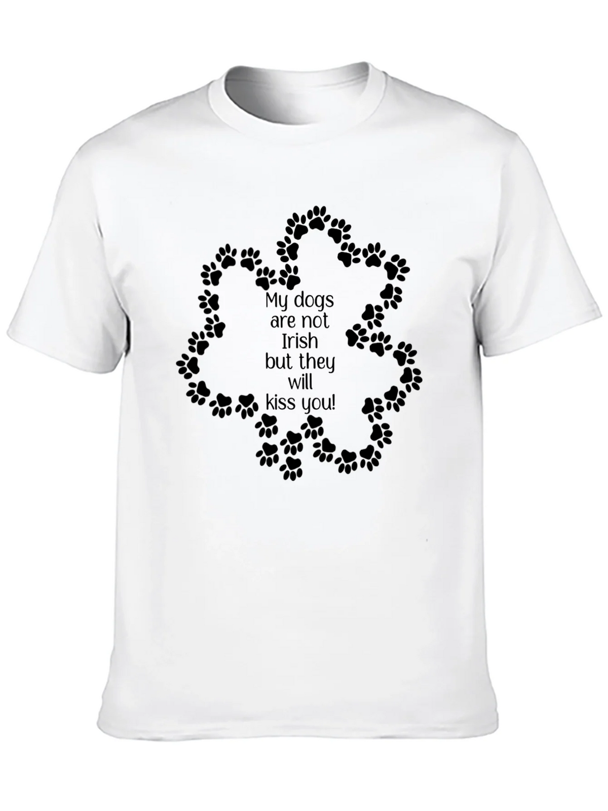 Irish Kiss Dog Paw T-Shirt - Black product image 9