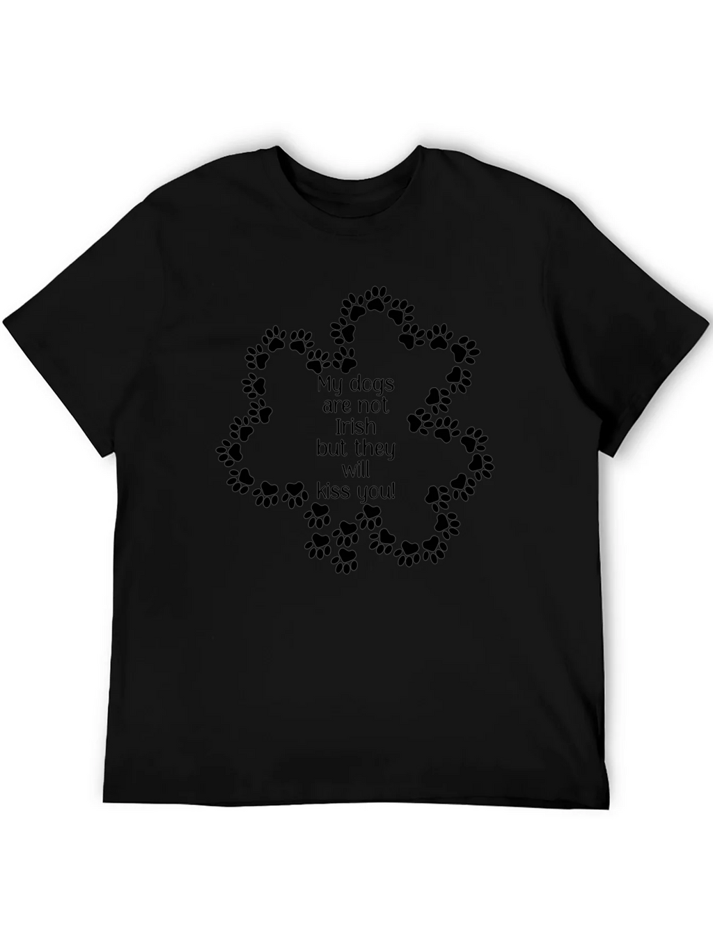 Irish Kiss Dog Paw T-Shirt - Black product image 5