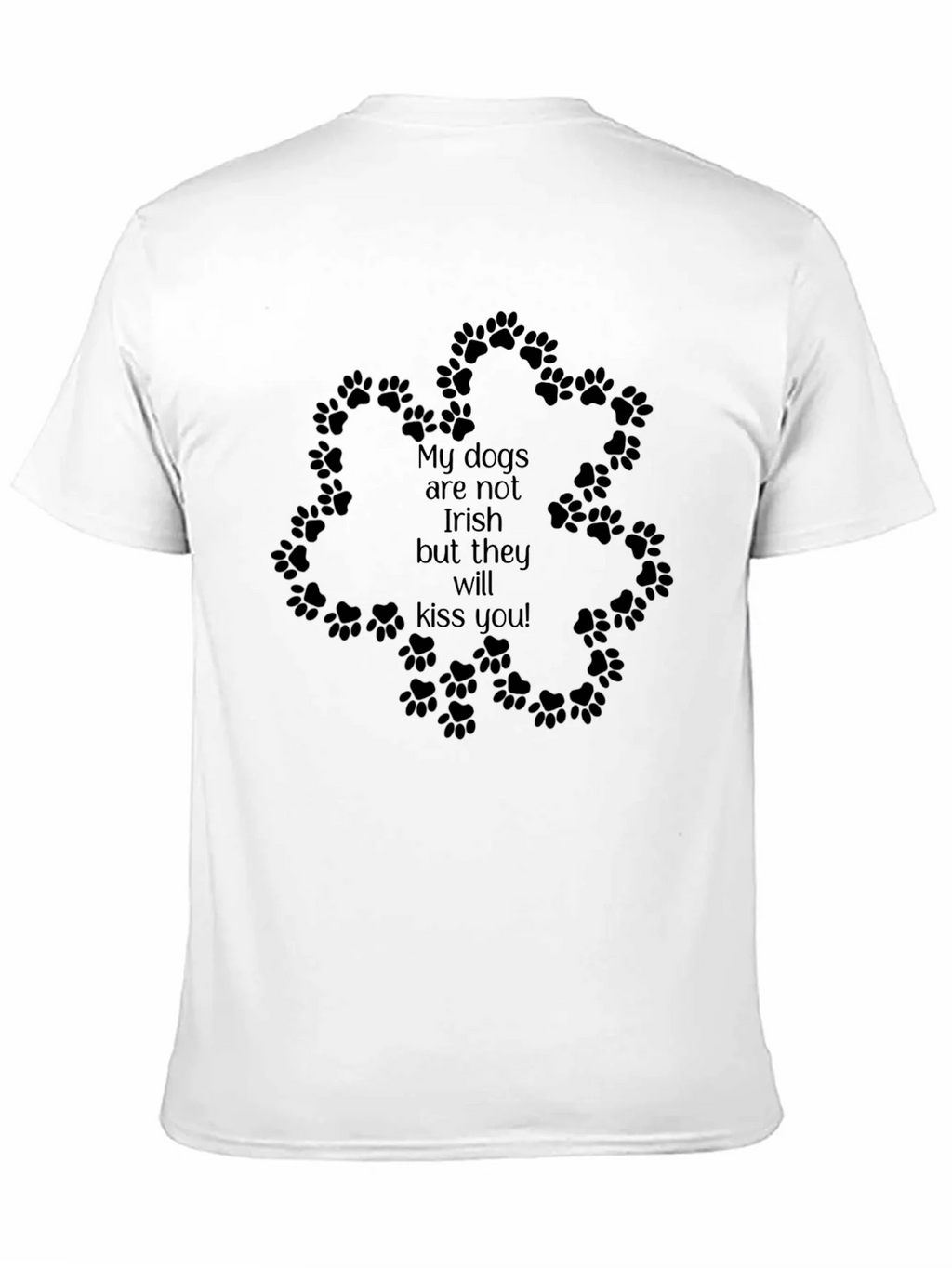 Irish Kiss Dog Paw T-Shirt - Black product image 10