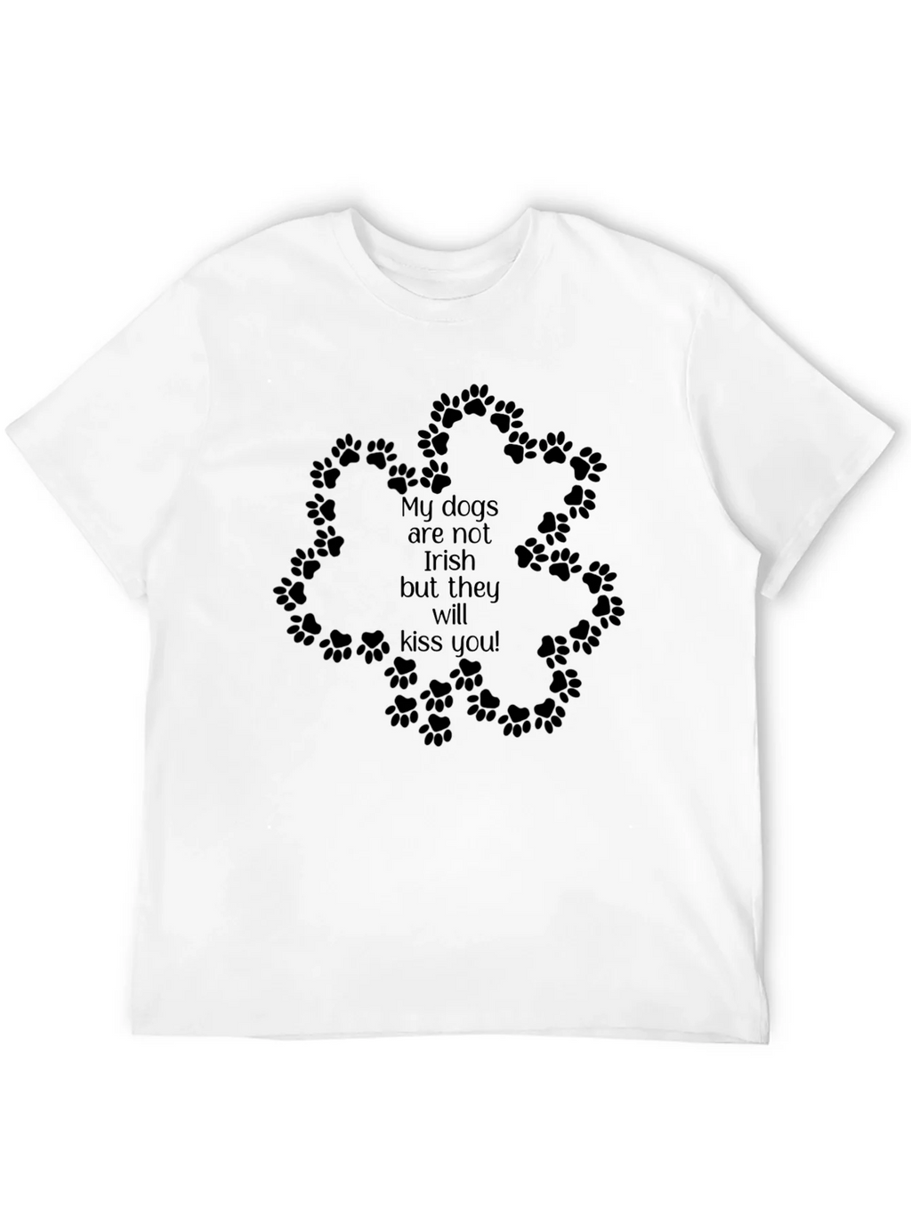 Irish Kiss Dog Paw T-Shirt - Black product image 11