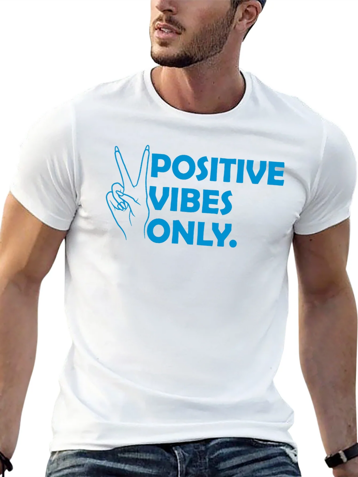 Positive Vibes Only T-Shirt - Black product image 9