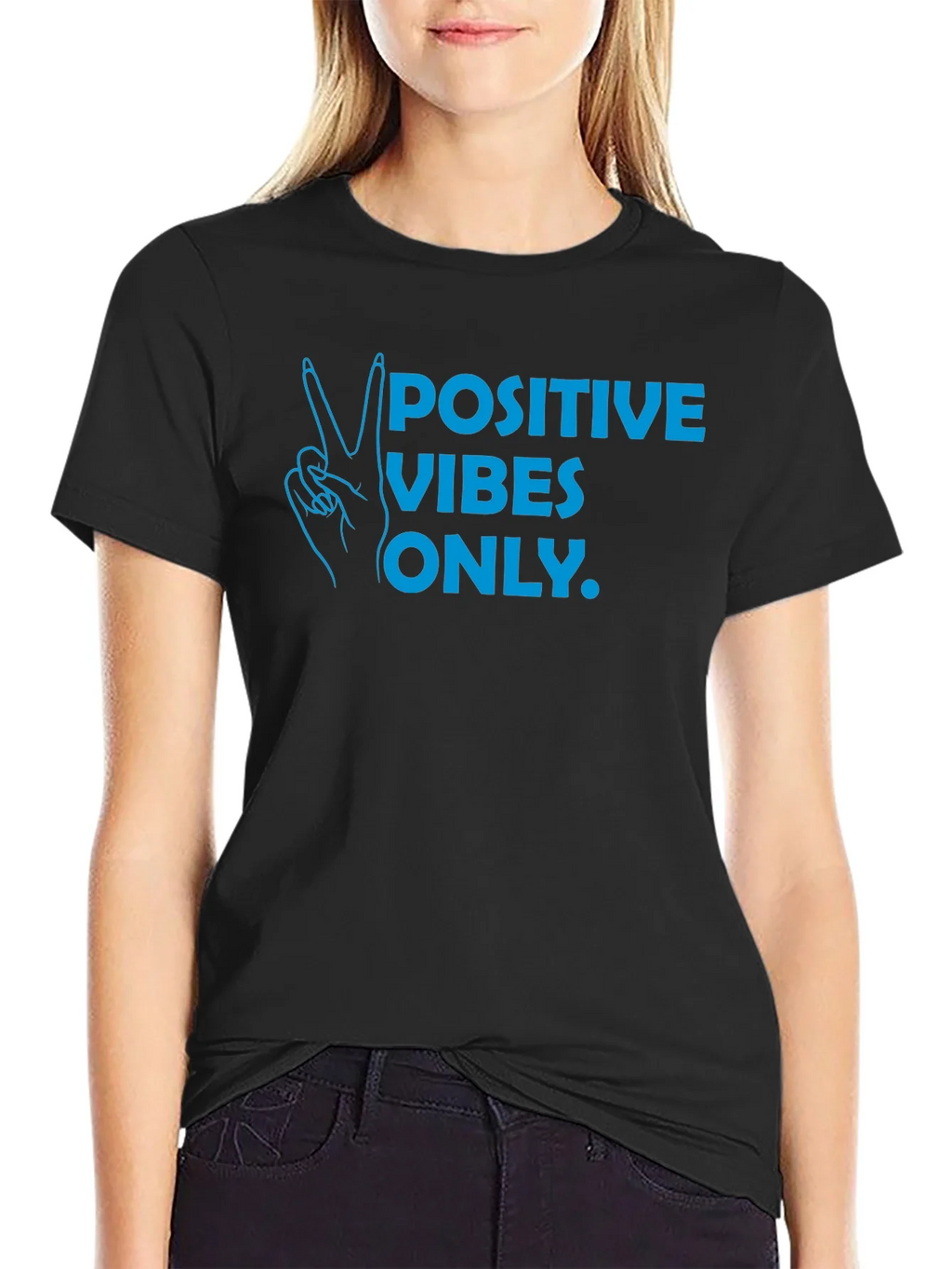 Positive Vibes Only T-Shirt - Black product image 2