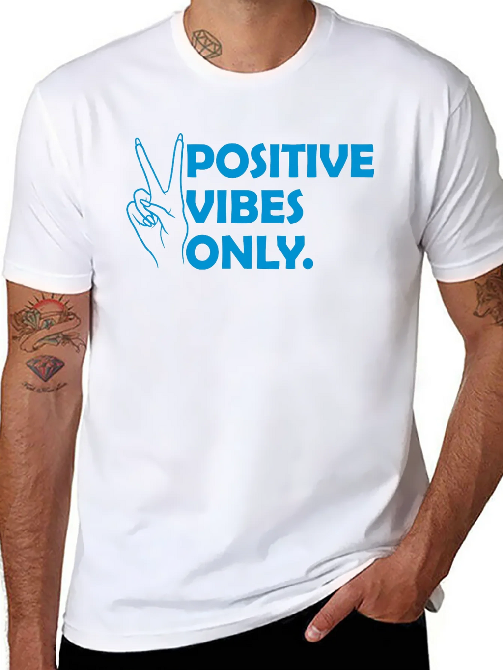 Positive Vibes Only T-Shirt - Black product image 5