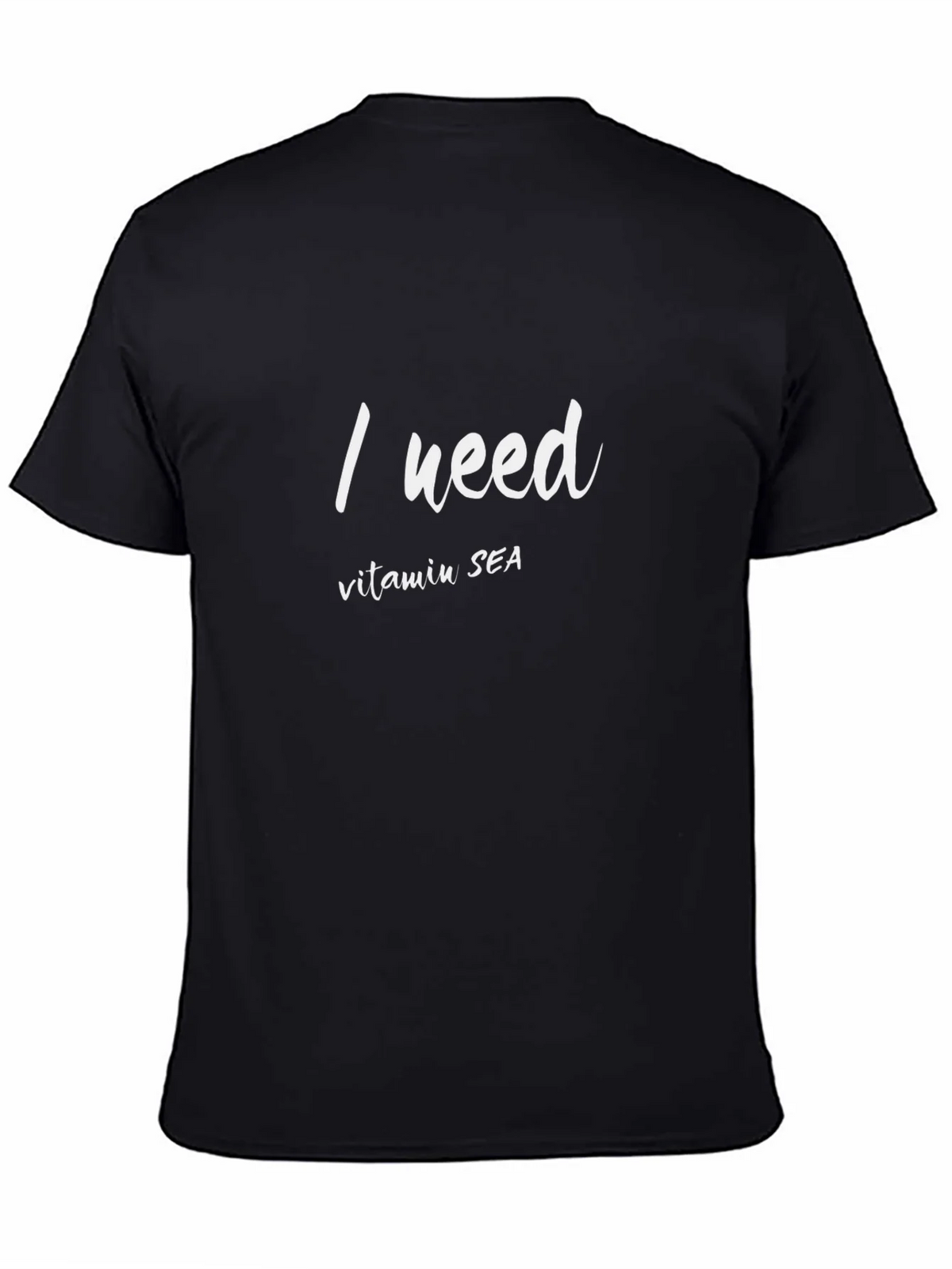 I Need Vitamin Sea Black T-Shirt product image 4