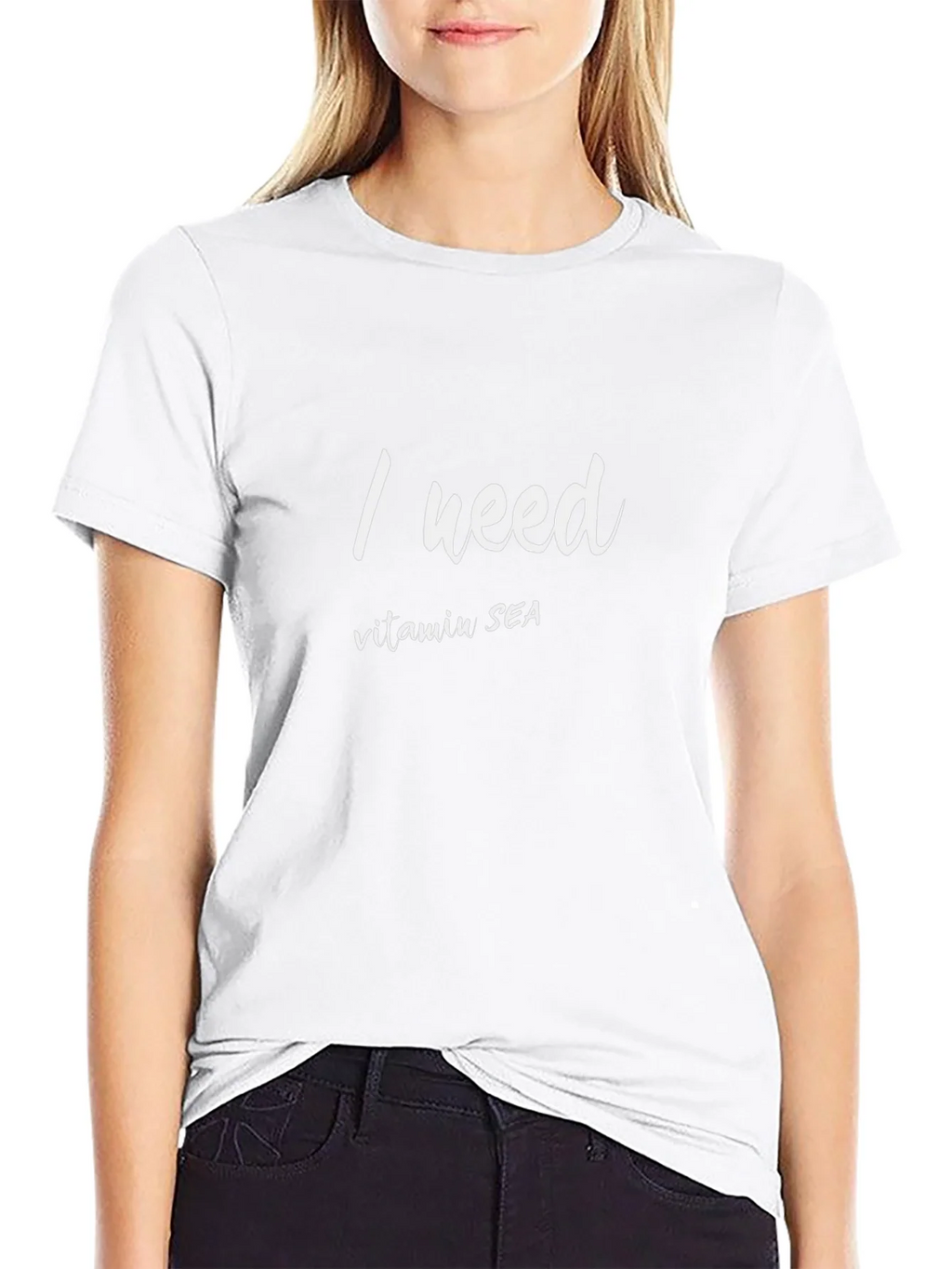 I Need Vitamin Sea Black T-Shirt product image 8