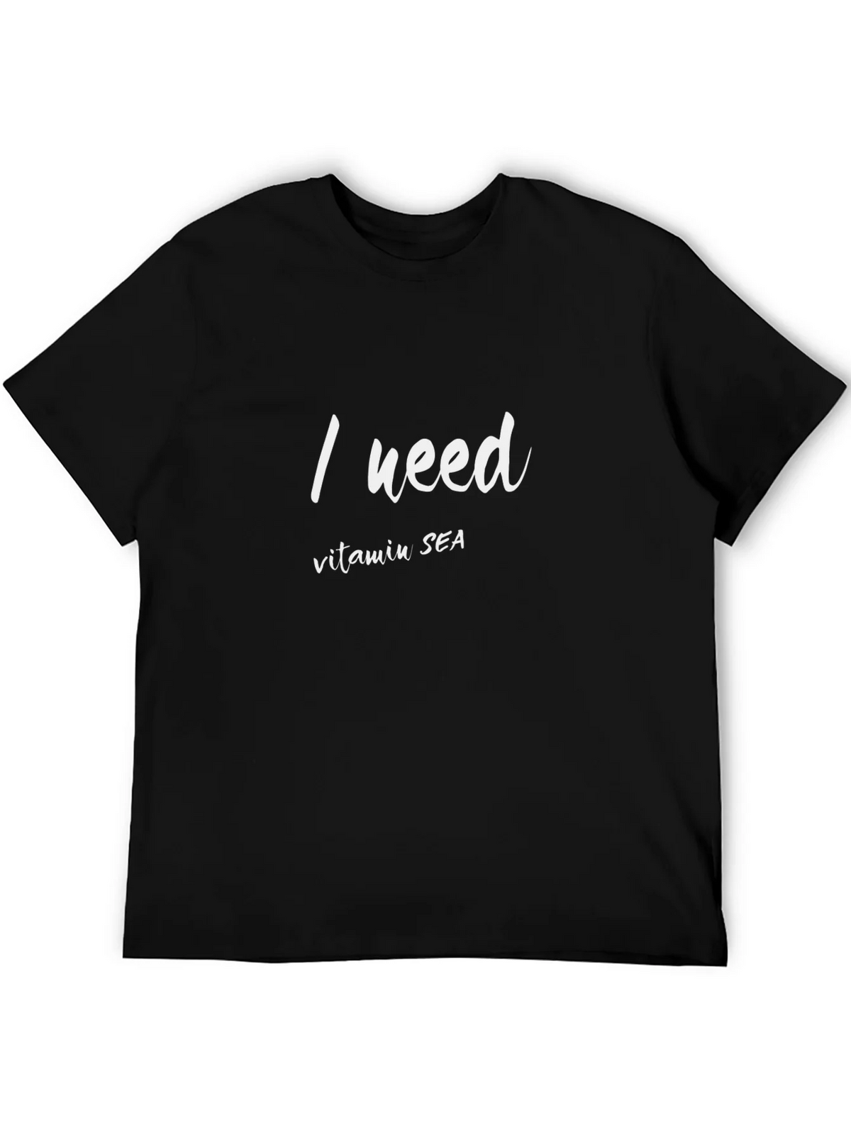 I Need Vitamin Sea Black T-Shirt product image 5