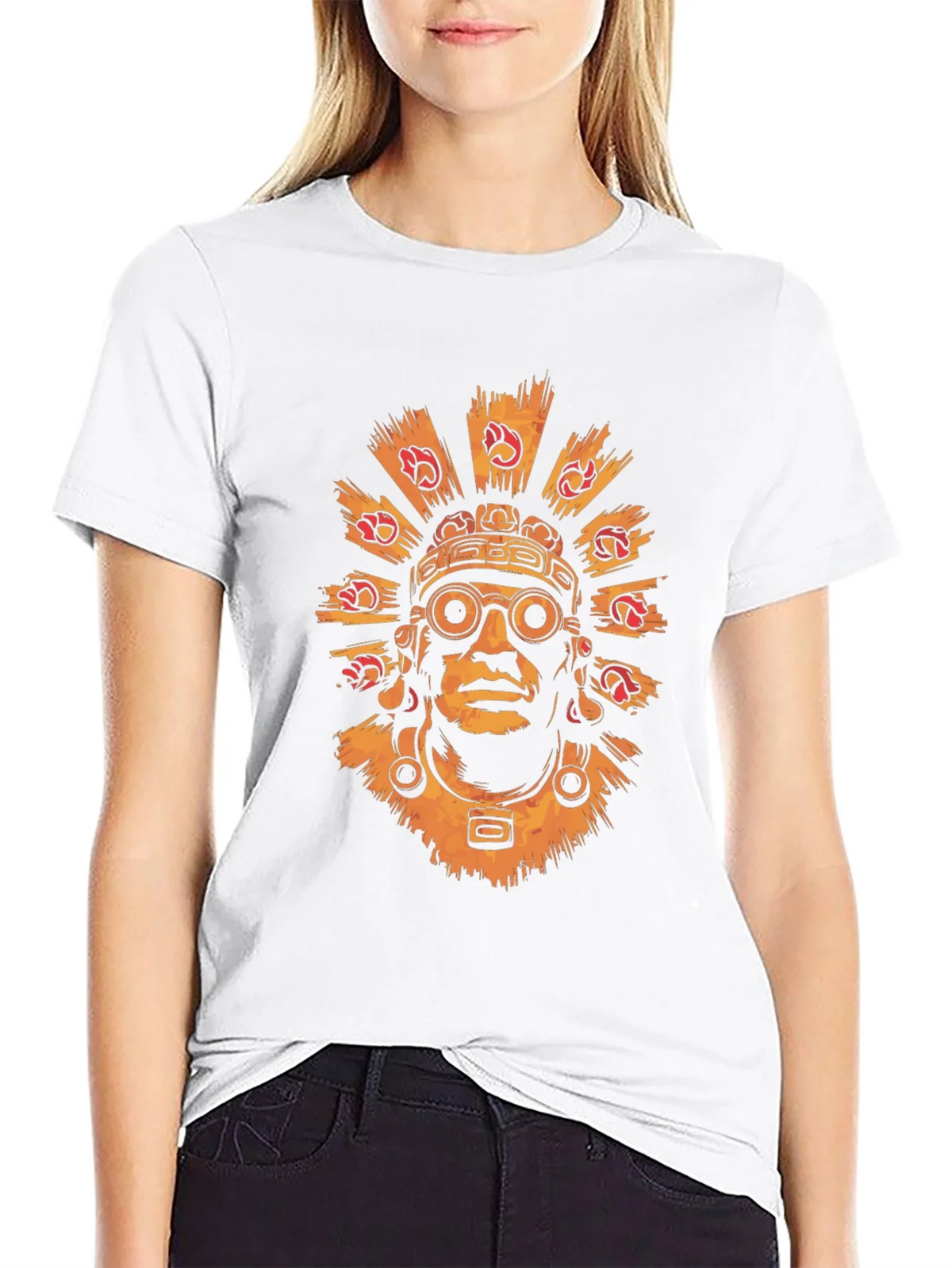 Aztec Warrior Graphic Tee - Stylish Black T-Shirt product image 8