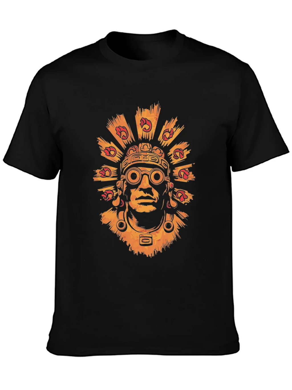 Aztec Warrior Graphic Tee - Stylish Black T-Shirt product image 3