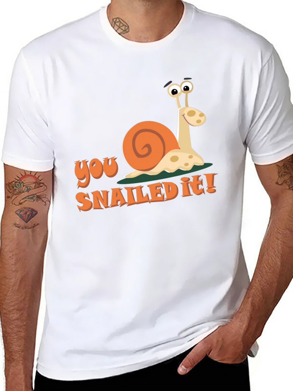 You Snailed It! Graphic T-Shirt - Funny Snail Tee product image 7