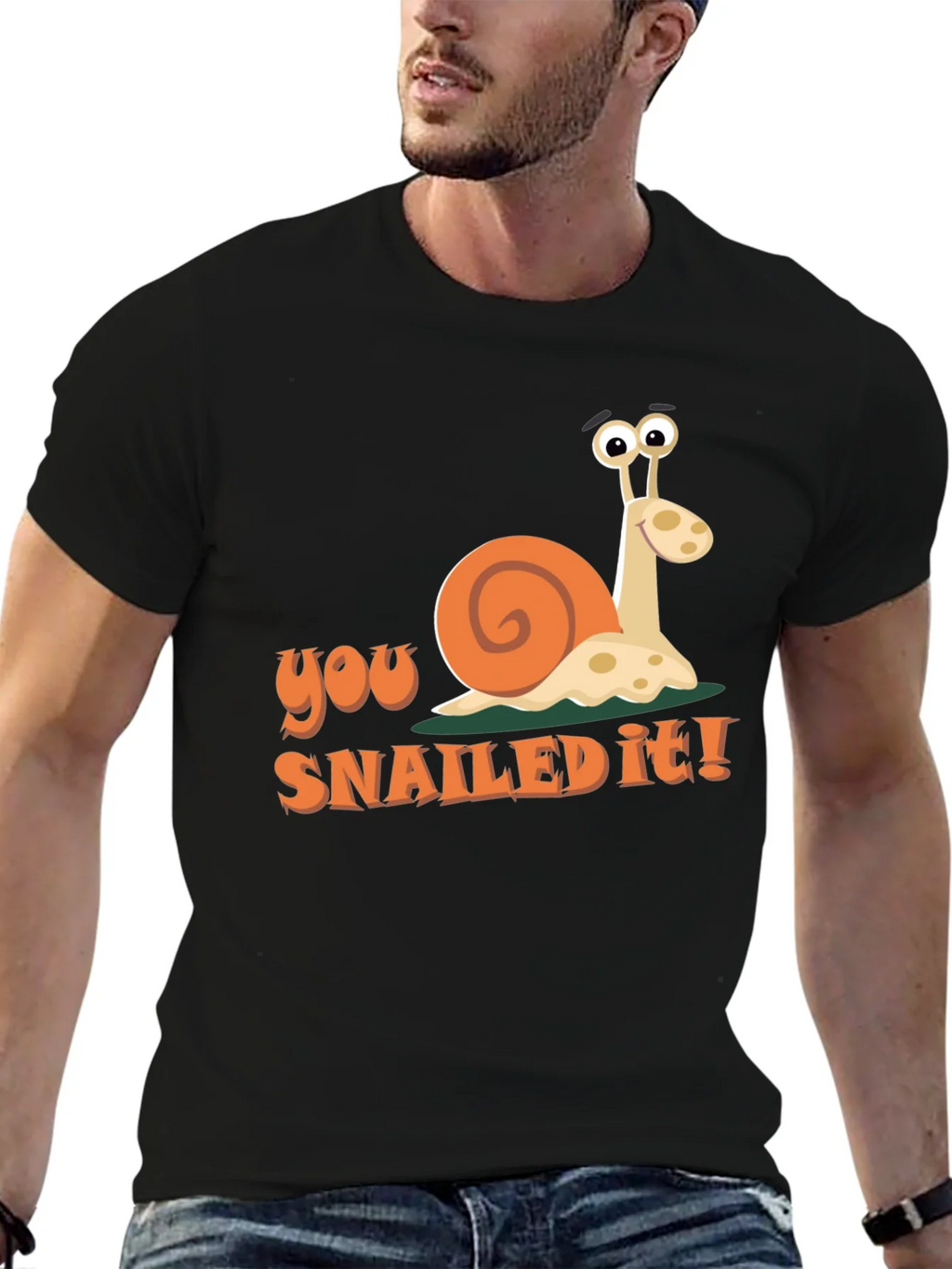 You Snailed It! Graphic T-Shirt - Funny Snail Tee product image 6